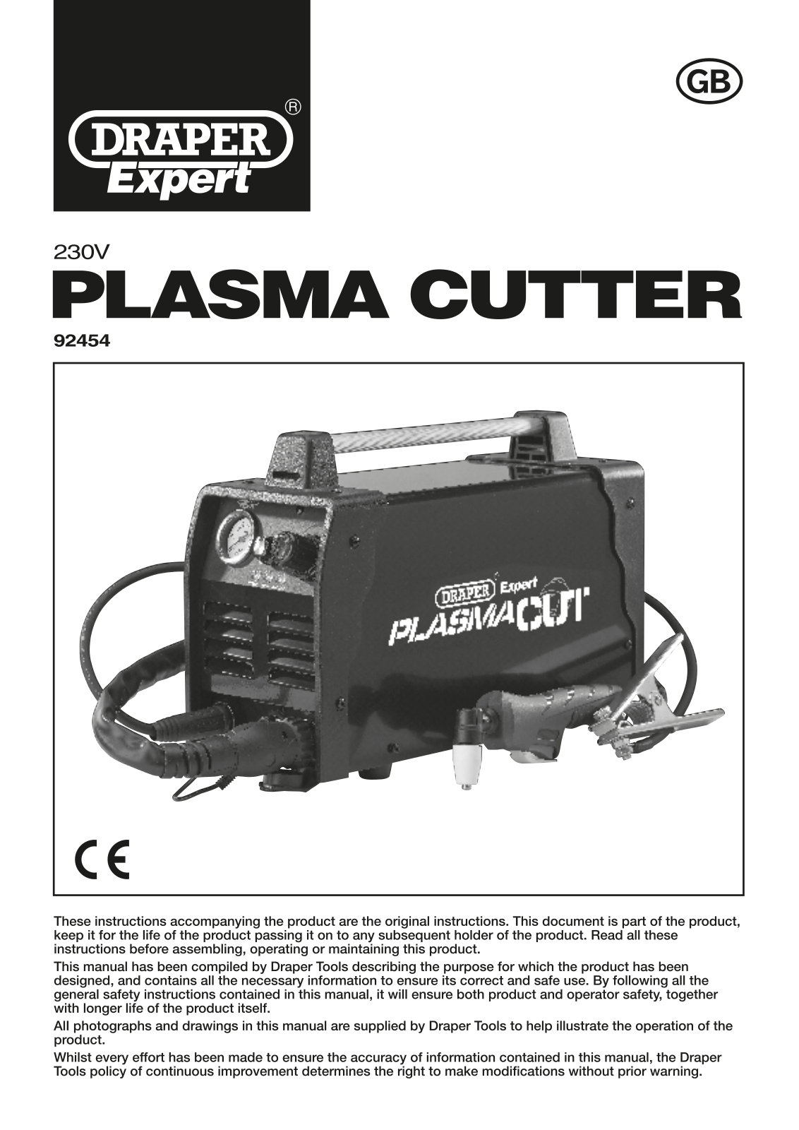 Draper Tools 92454 Instructions - ManualMachine.com