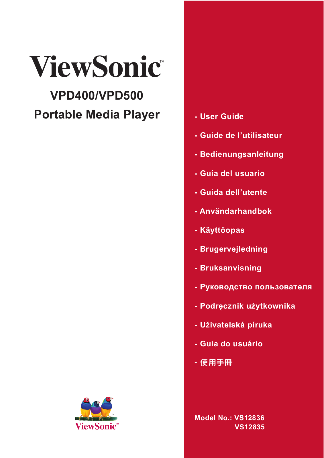 ViewSonic VPD500 User Manual