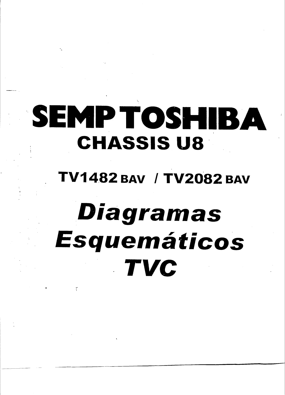 Toshiba TV2082BAV, UTV 1482, TV1482BAV Schematic