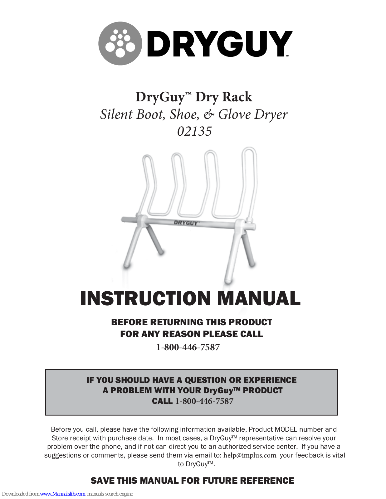 DryGuy 02135 Instruction Manual - ManualMachine.com