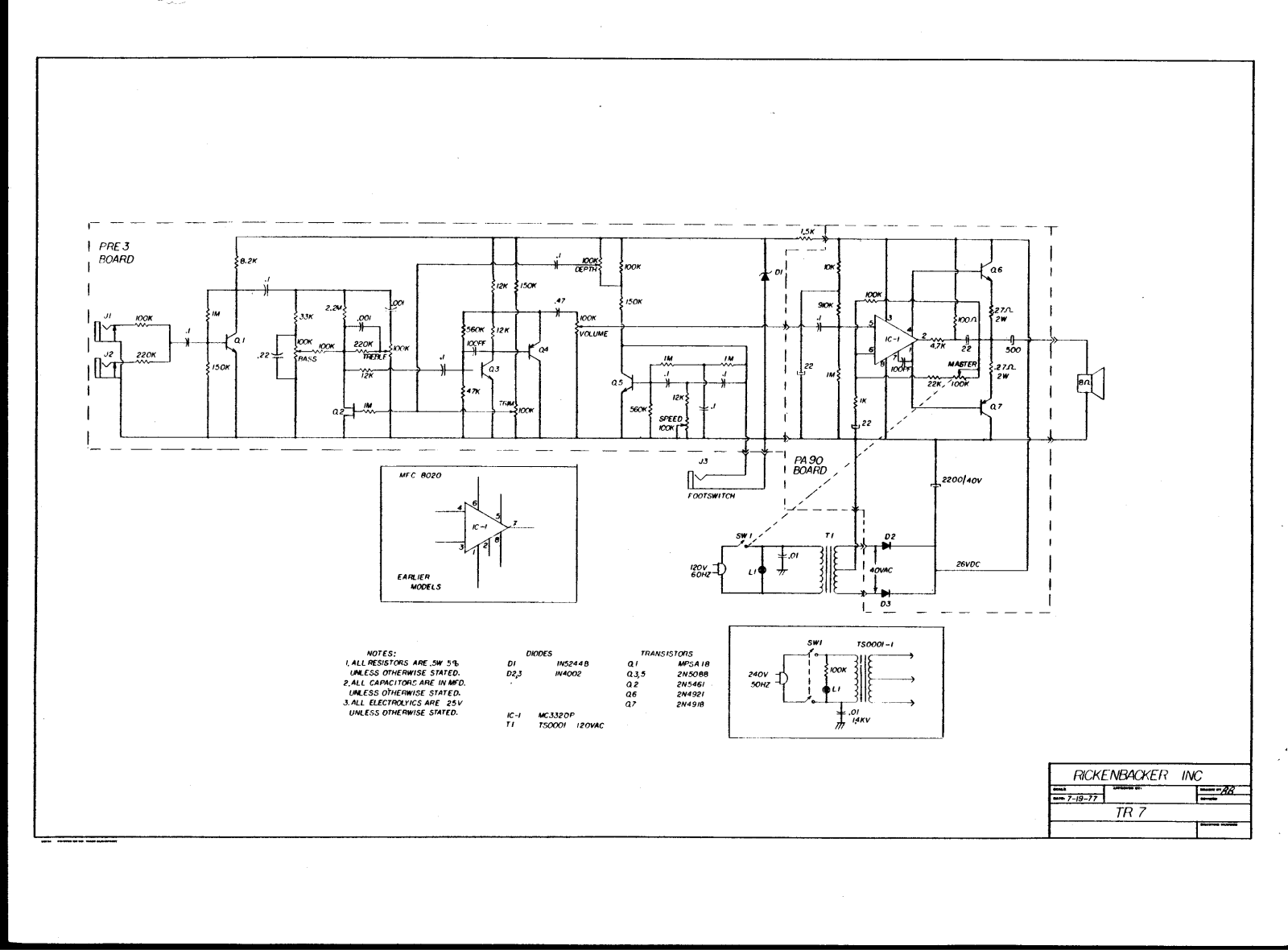 Rickenbacker tr7 schematic - ManualMachine.com