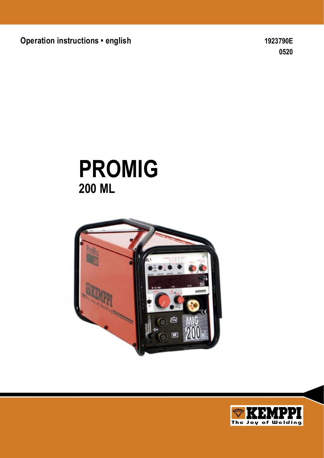 Kemppi Promig 200 ML User Manual