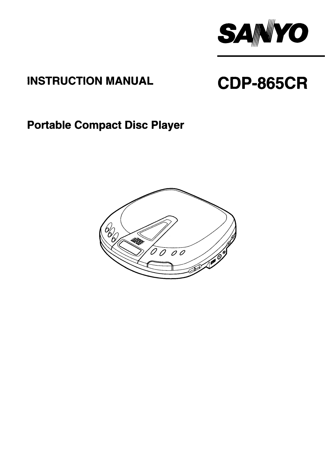 Sanyo CDP-865CR Instruction Manual