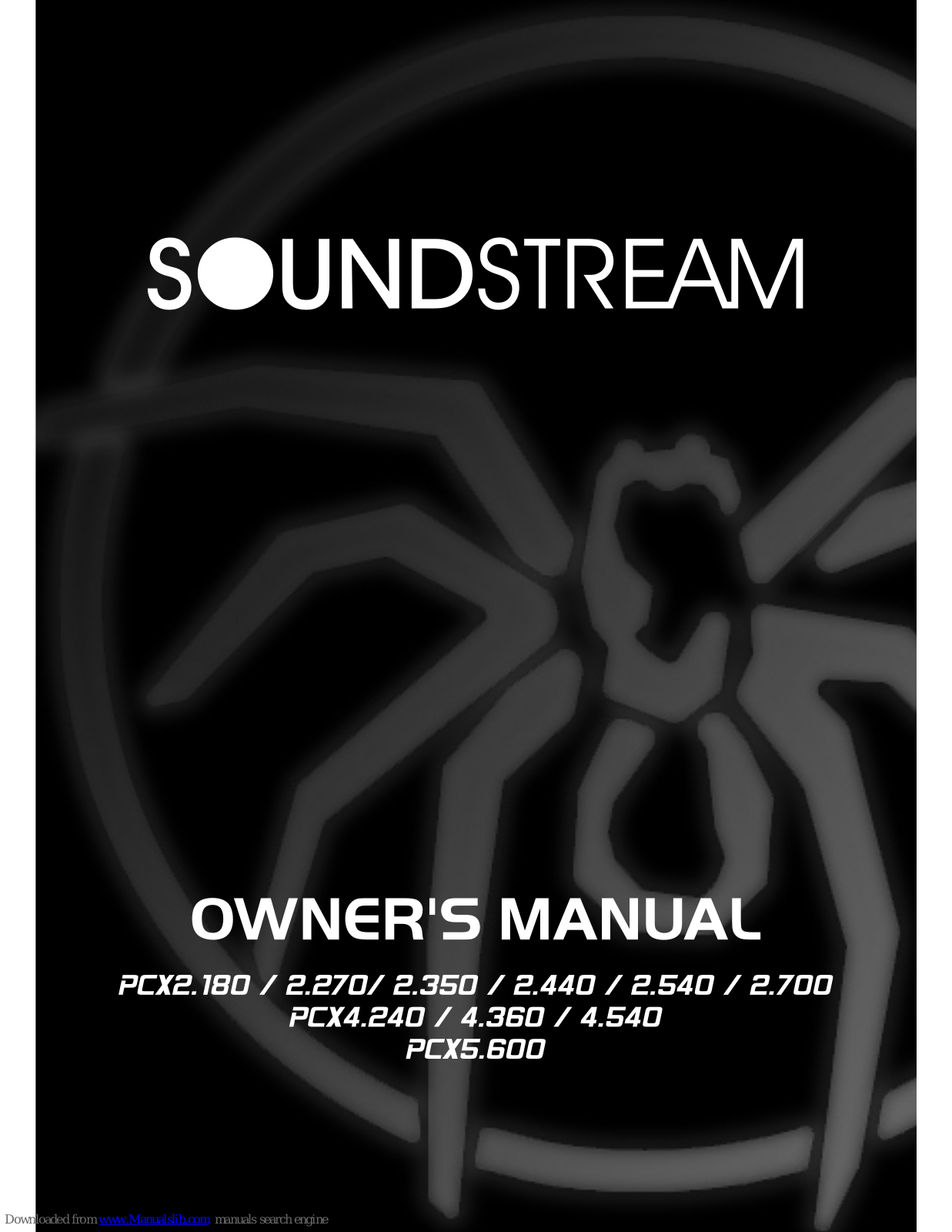 Soundstream PCX2.180, PCX2.270, PCX2.540, PCX2.700, PCX4.240 Owner's Manual