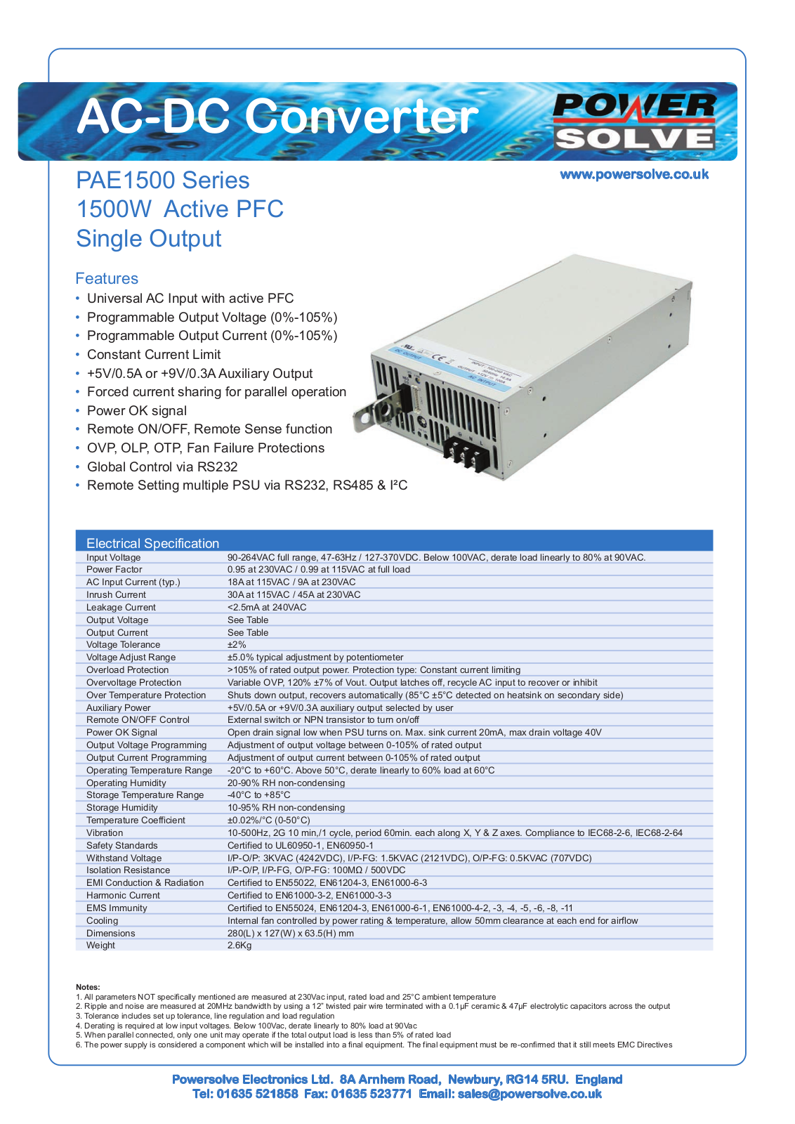 Powersolve PAE1500 User Manual - ManualMachine.com
