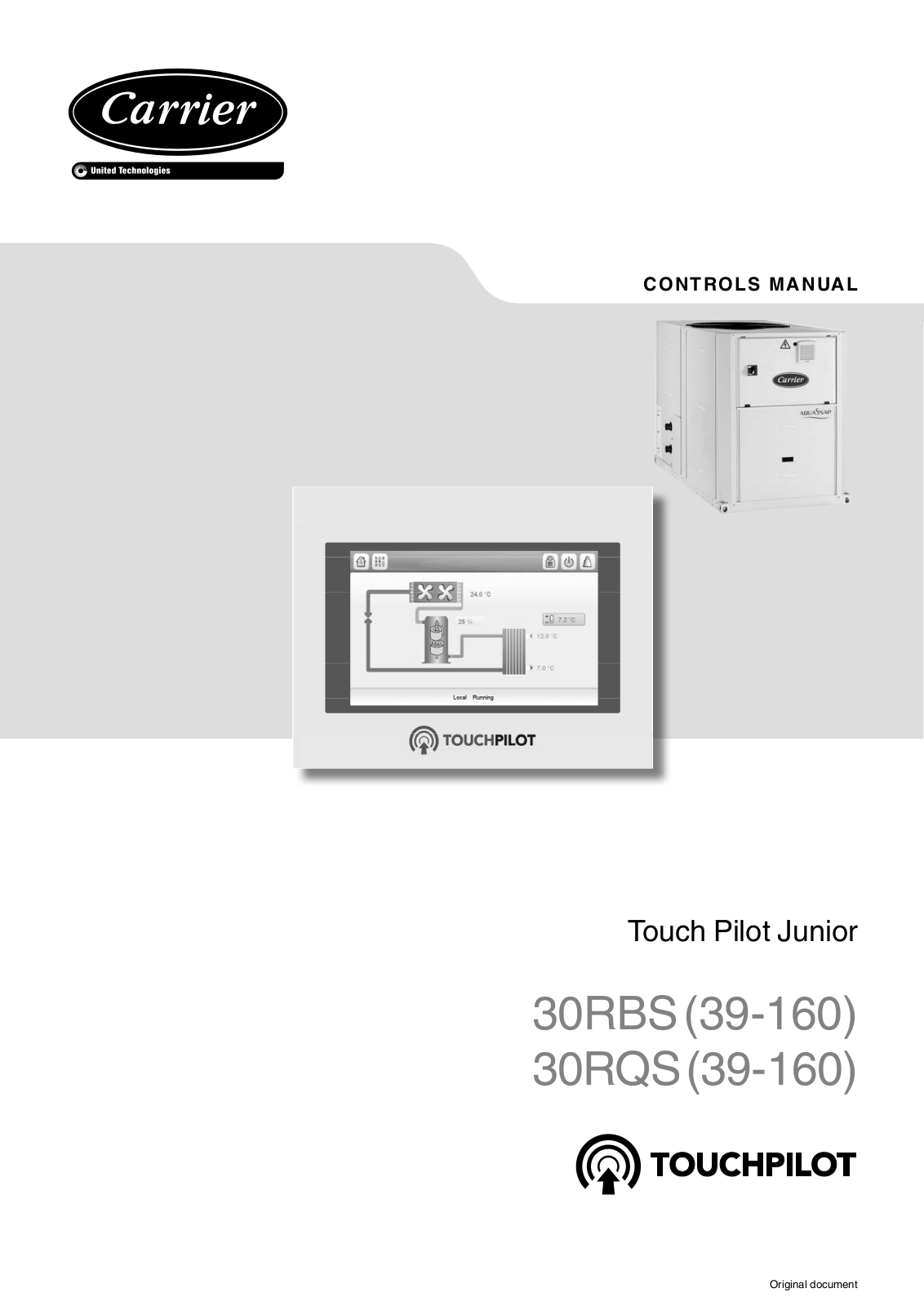 Carrier Touch Pilot Junior User Manual