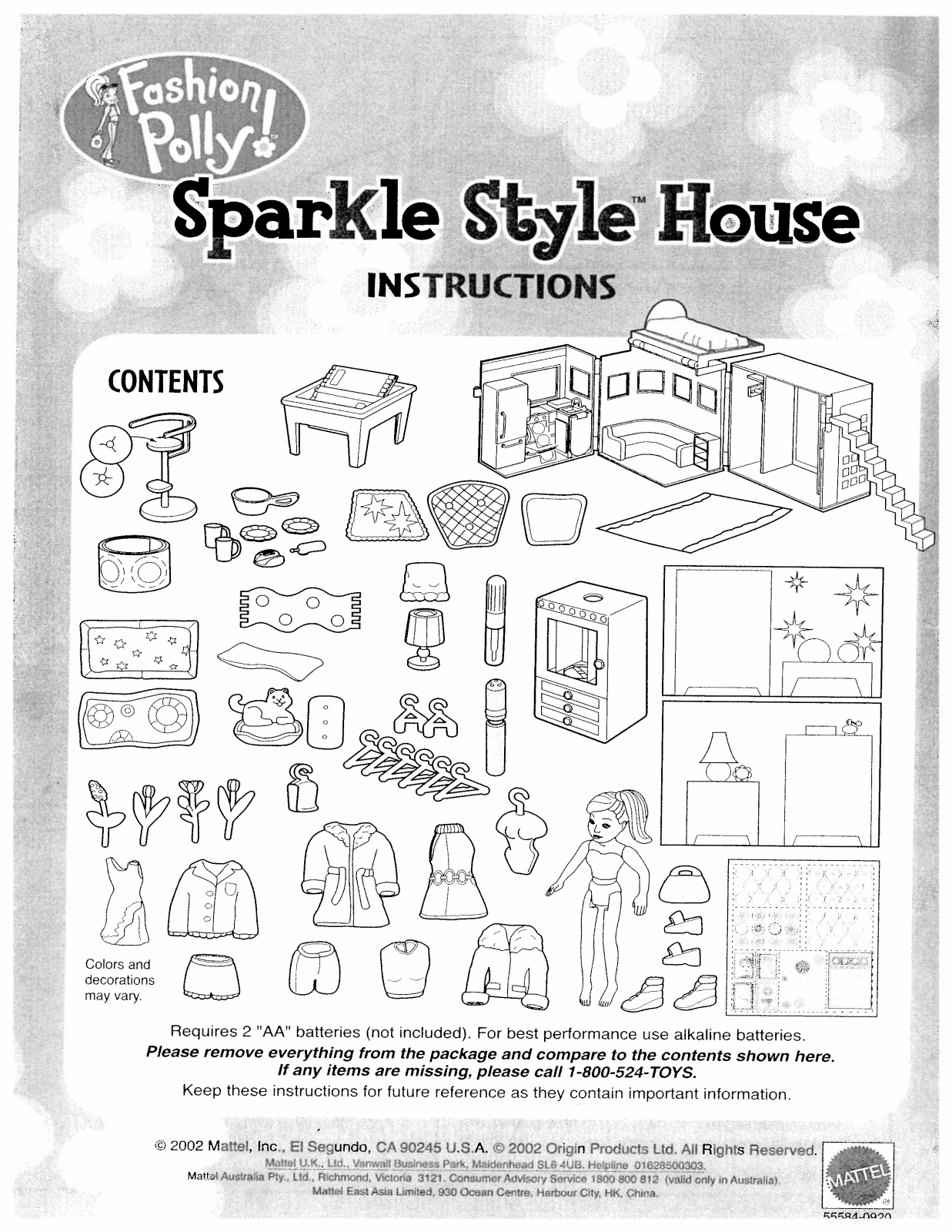 Fisher-Price 55584 Instruction Sheet