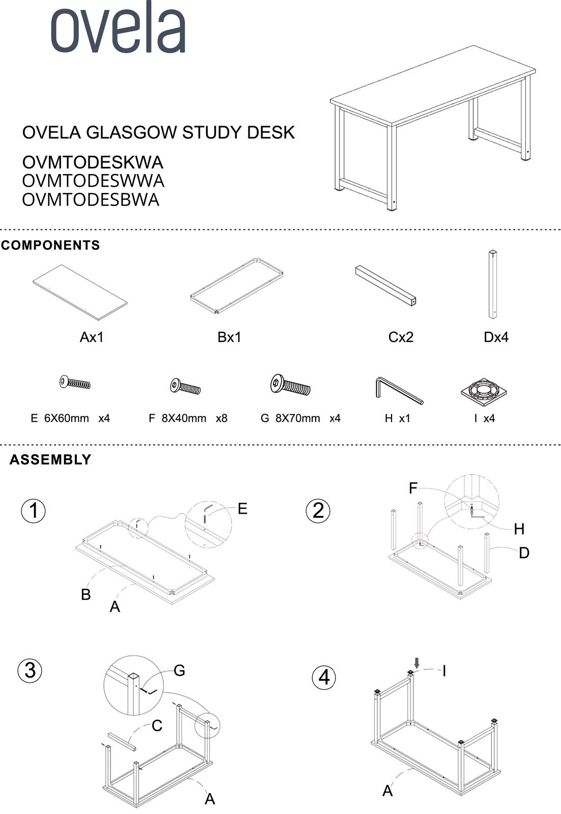 Ovela OVMTODESKWA, OVMTODESWWA, OVMTODESBWA User guide - ManualMachine.com