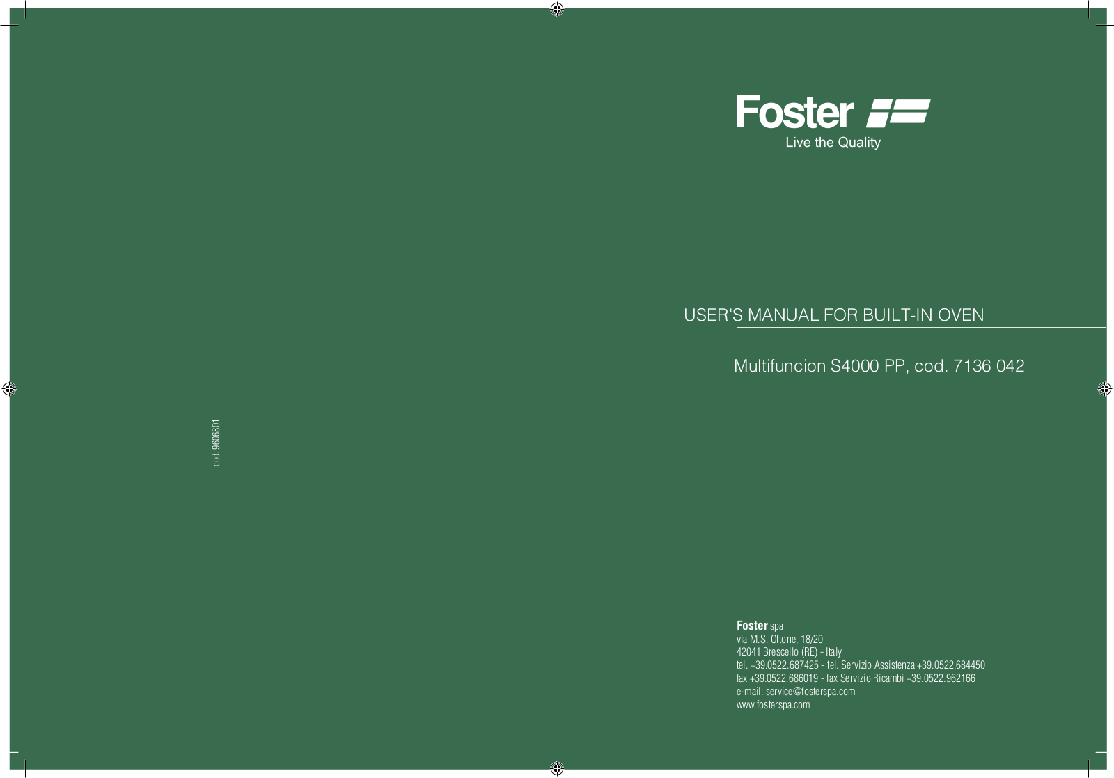 Foster S4000 PP User Manual