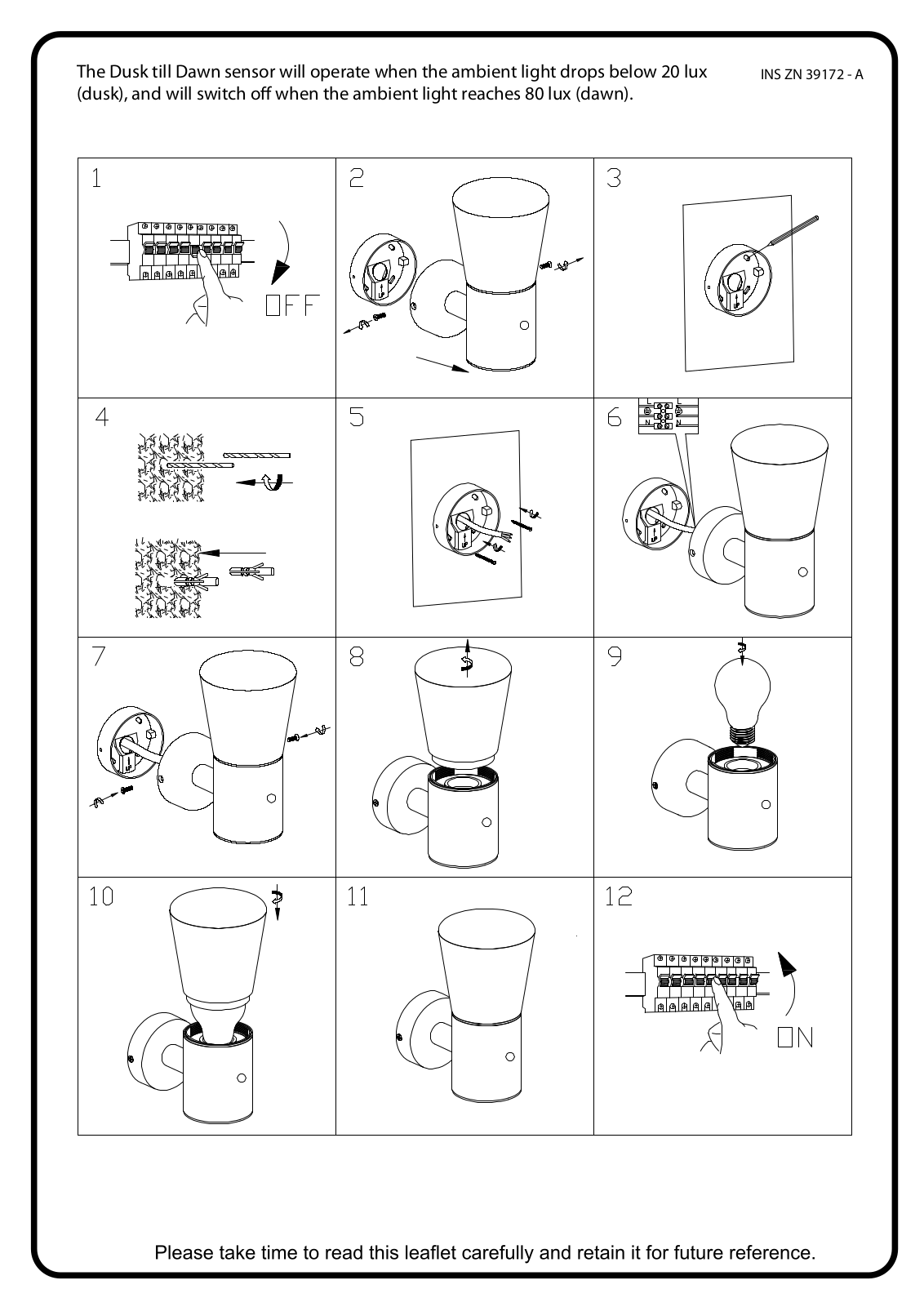 Forum Lighting Solutions ZN-39172-BLK, ZN-39172-ANTH Installation Instructions - ManualMachine.com