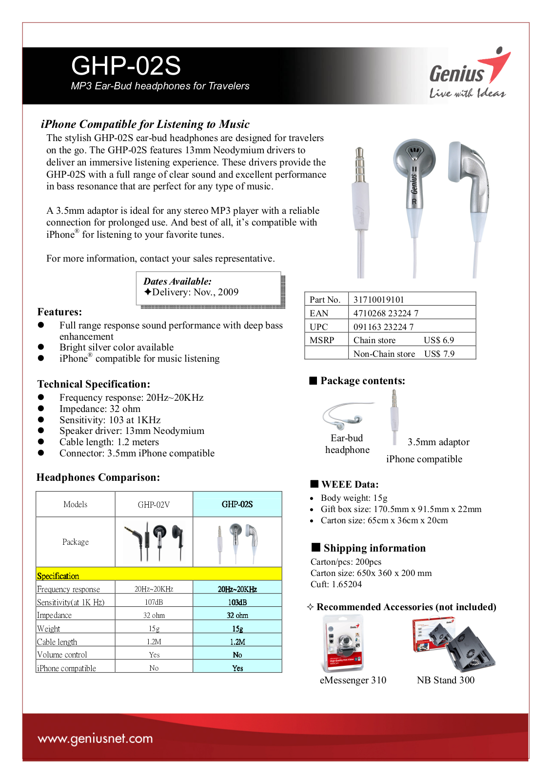 Genius GHP-02S BROCHURE