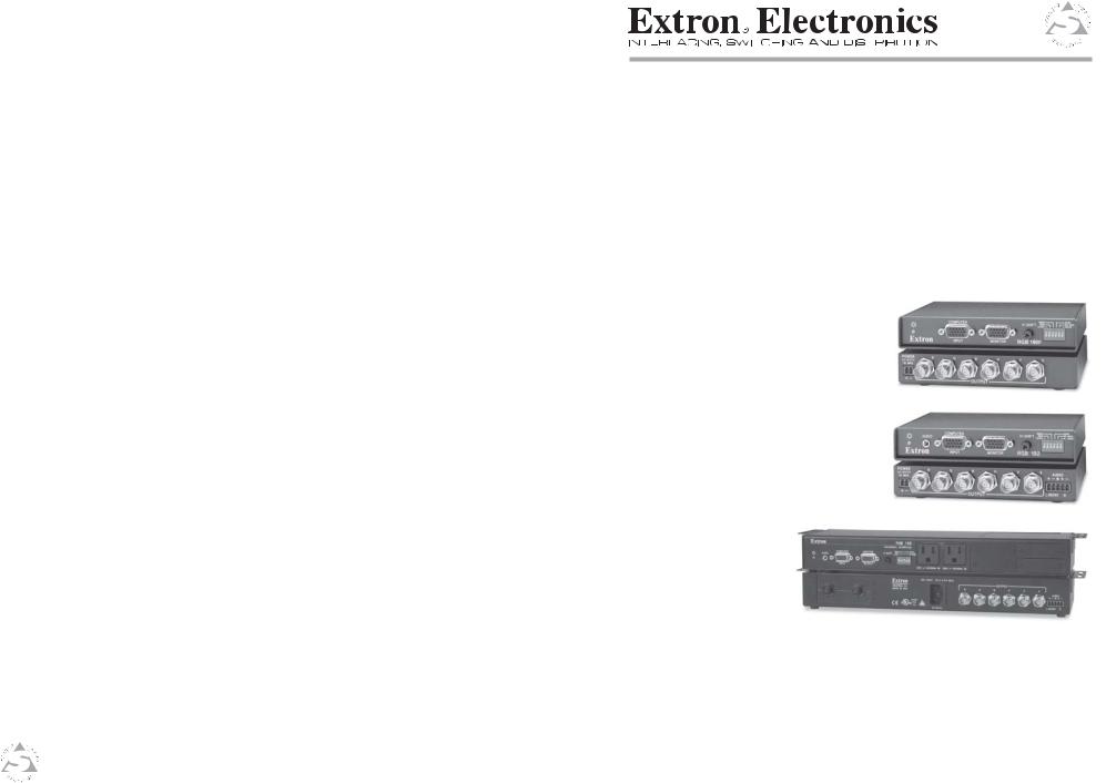 Extron electronic RGB 198, RGB 190F, RGB 192 User Manual