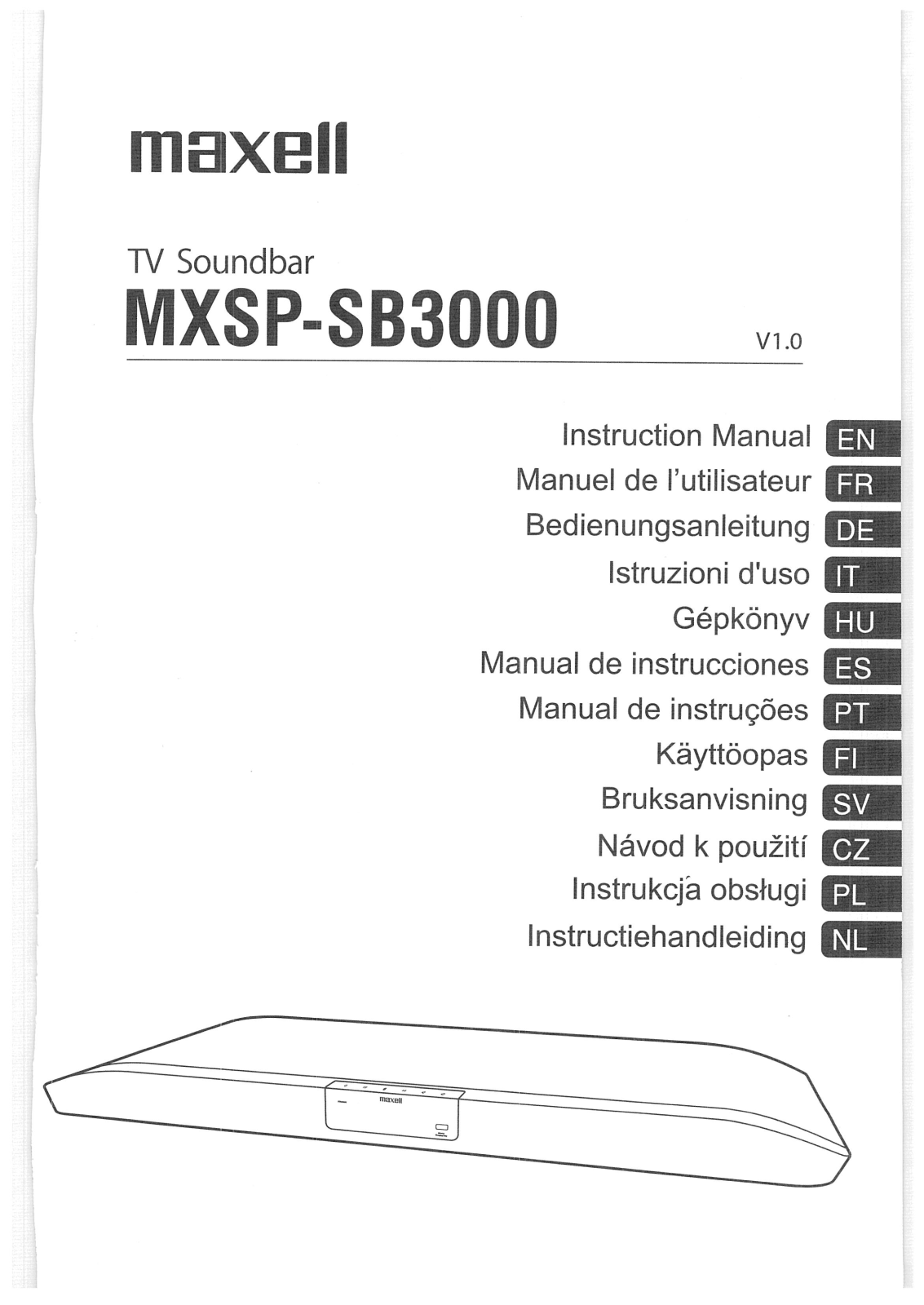 Maxell MXSP-SB3000 User guide