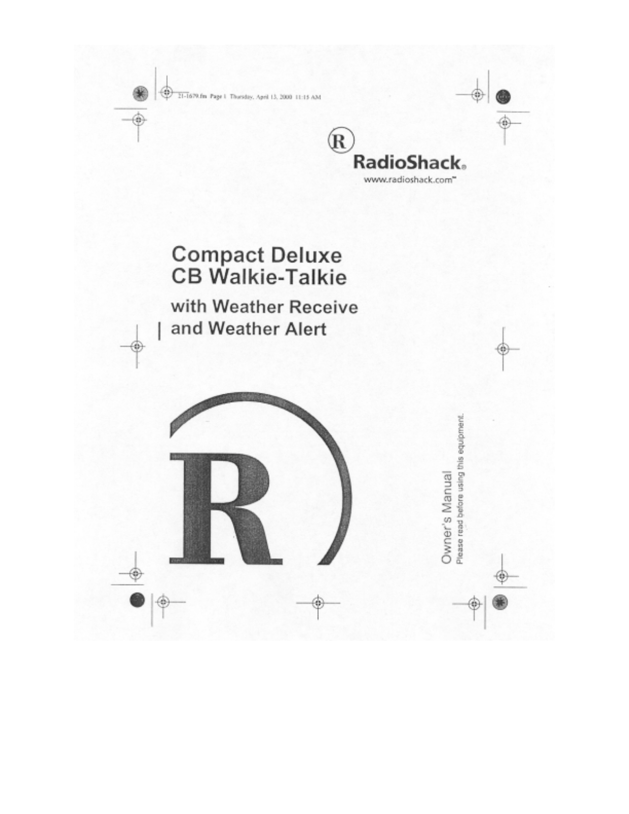 Radio Shack 2101679 User Manual