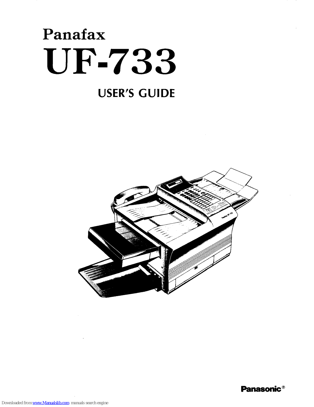 Panasonic Panafax UF-733 User Manual