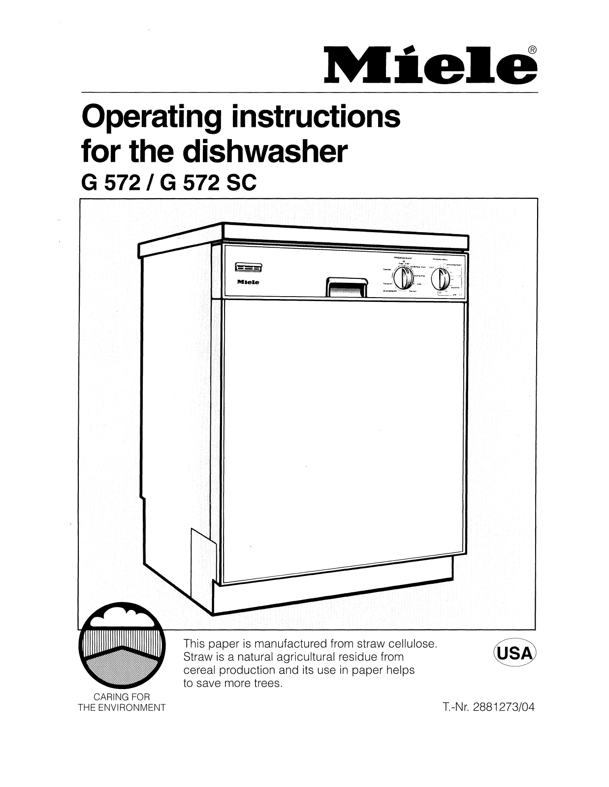 Miele G 572, G572 SC Operating Instructions