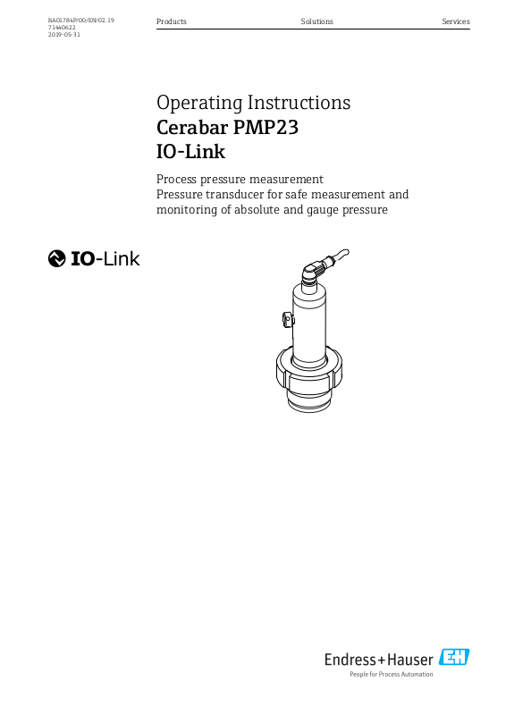 Endress+Hauser PMP23 Operating Manual