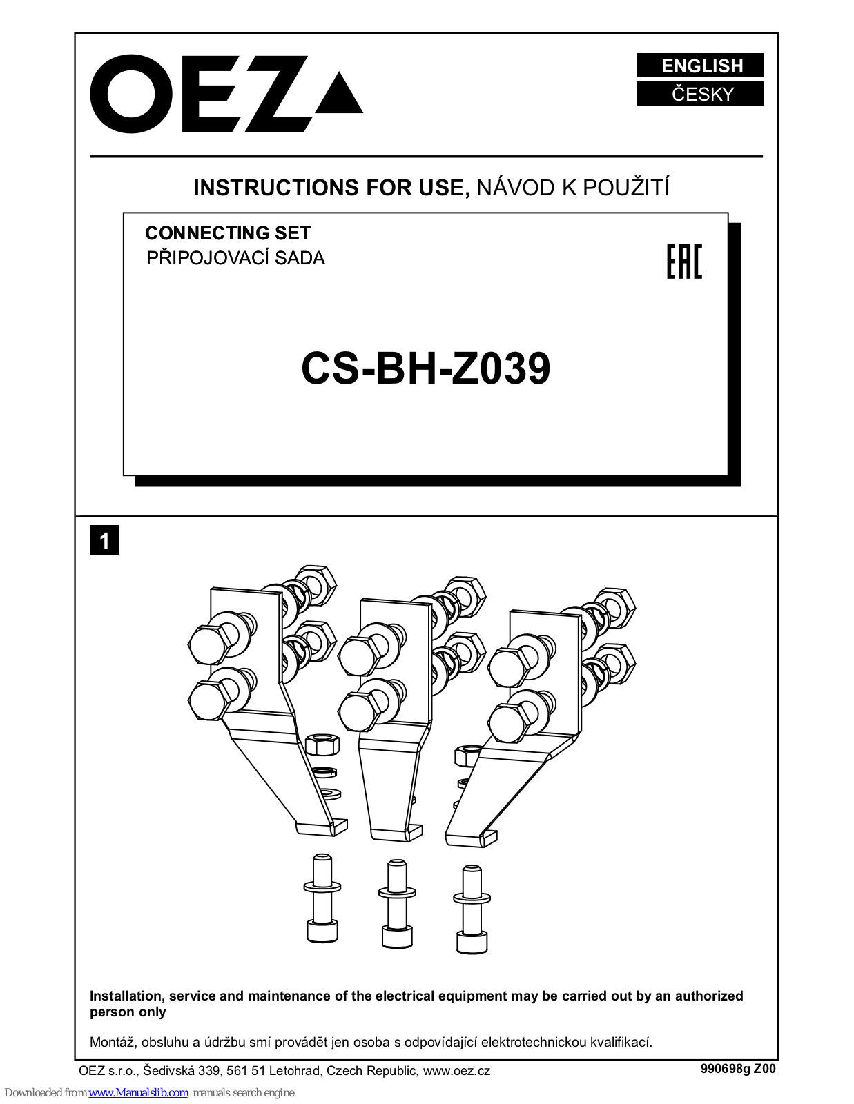 OEZ CS-BH-Z039 Instruction Manual