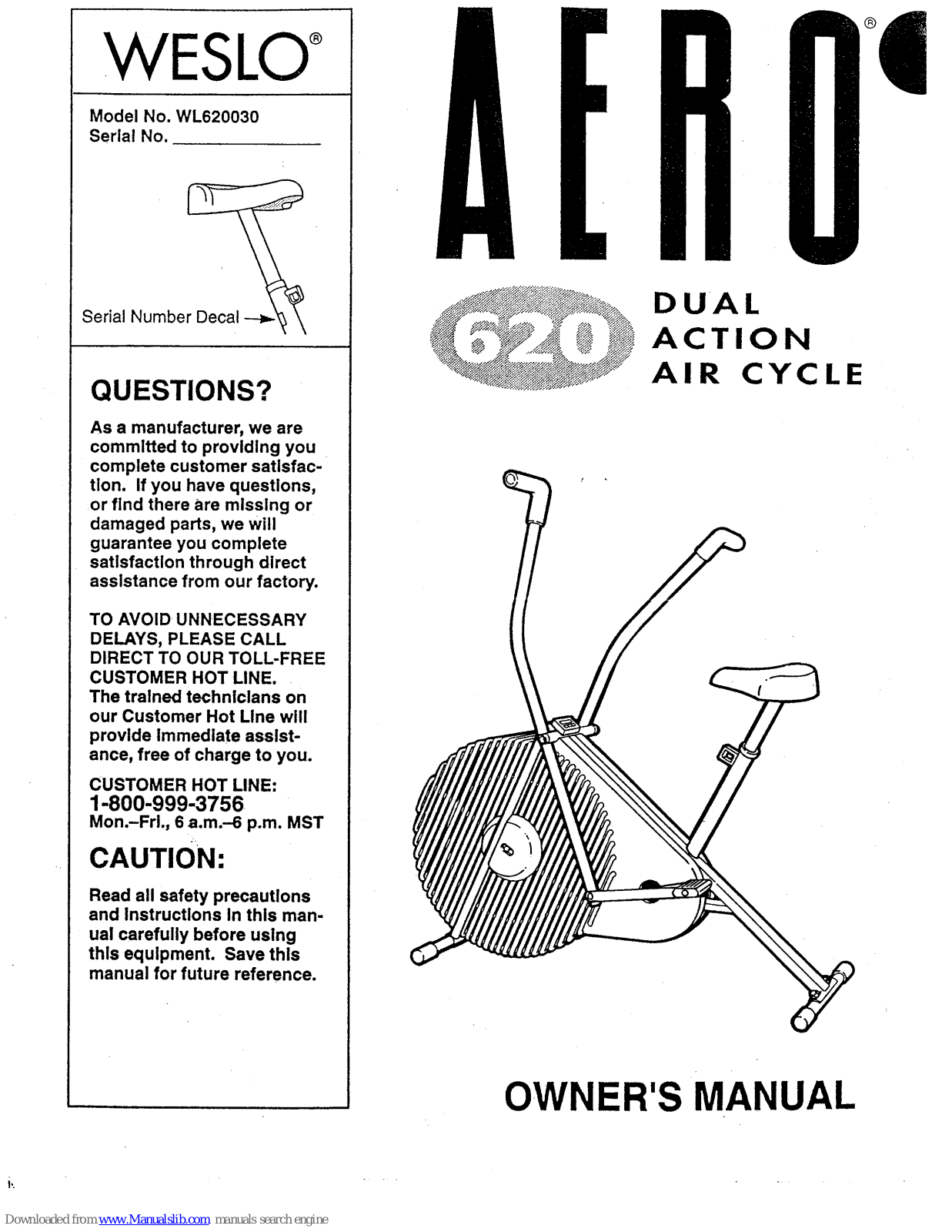 Weslo Aero 620 User Manual