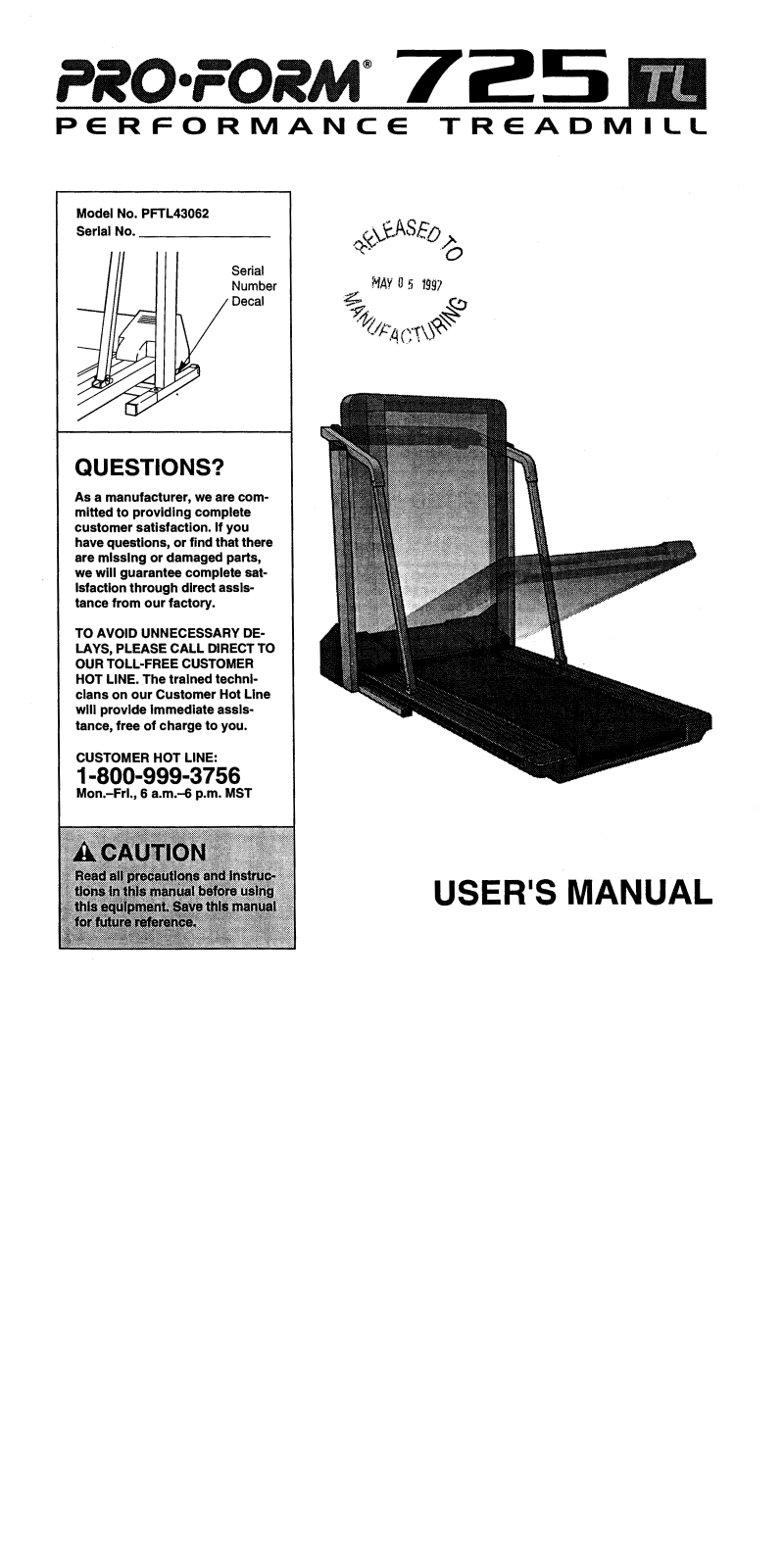 ProForm PFTL43062 User Manual