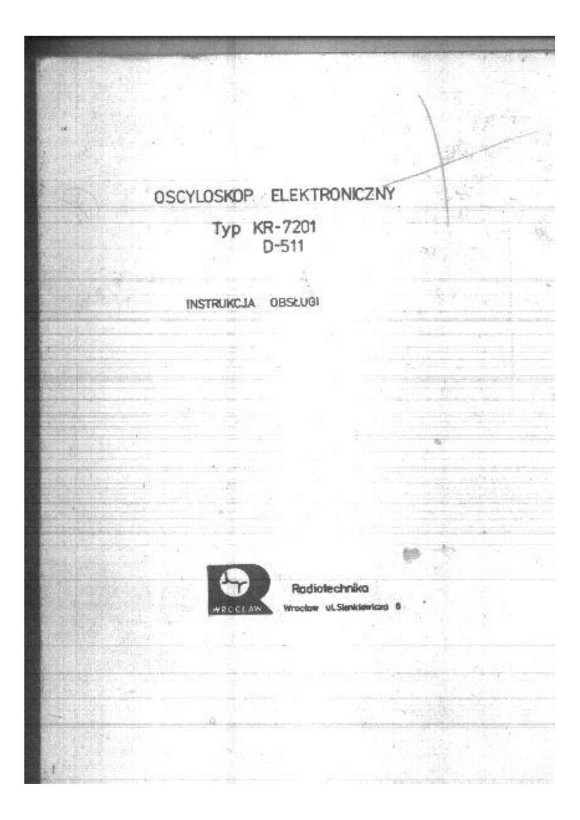 Polskie KR7201, D511 User Manual