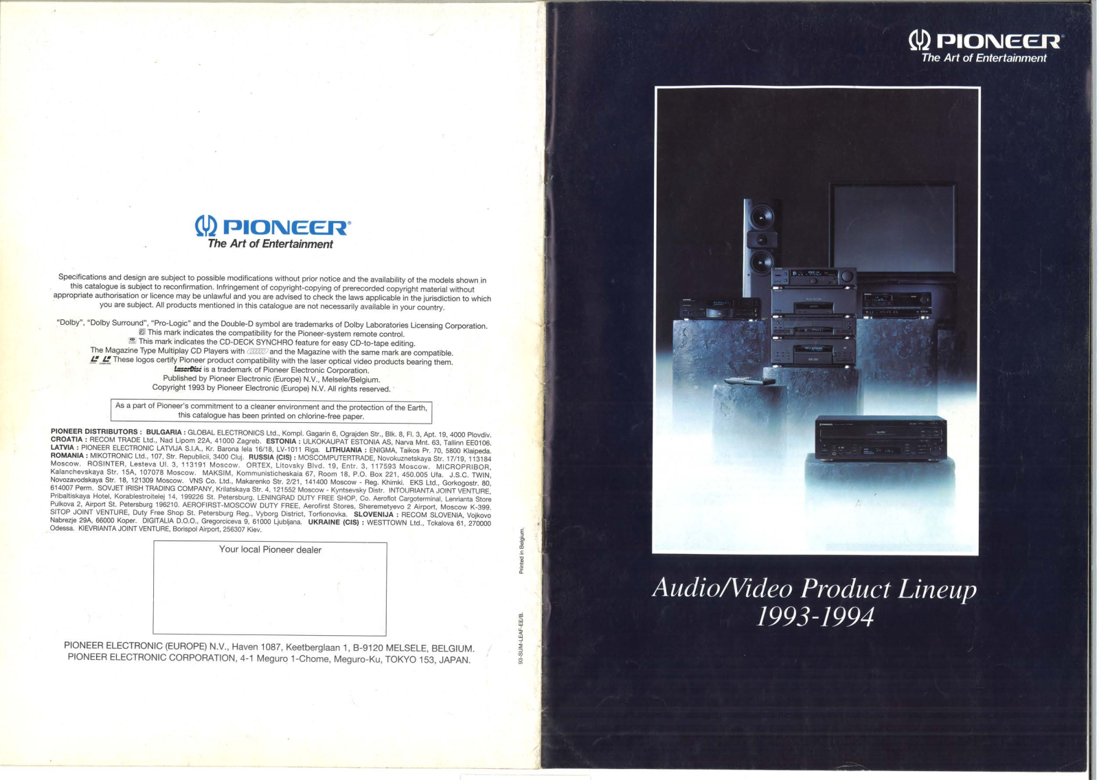 Pioneer 1993-94 Catalog