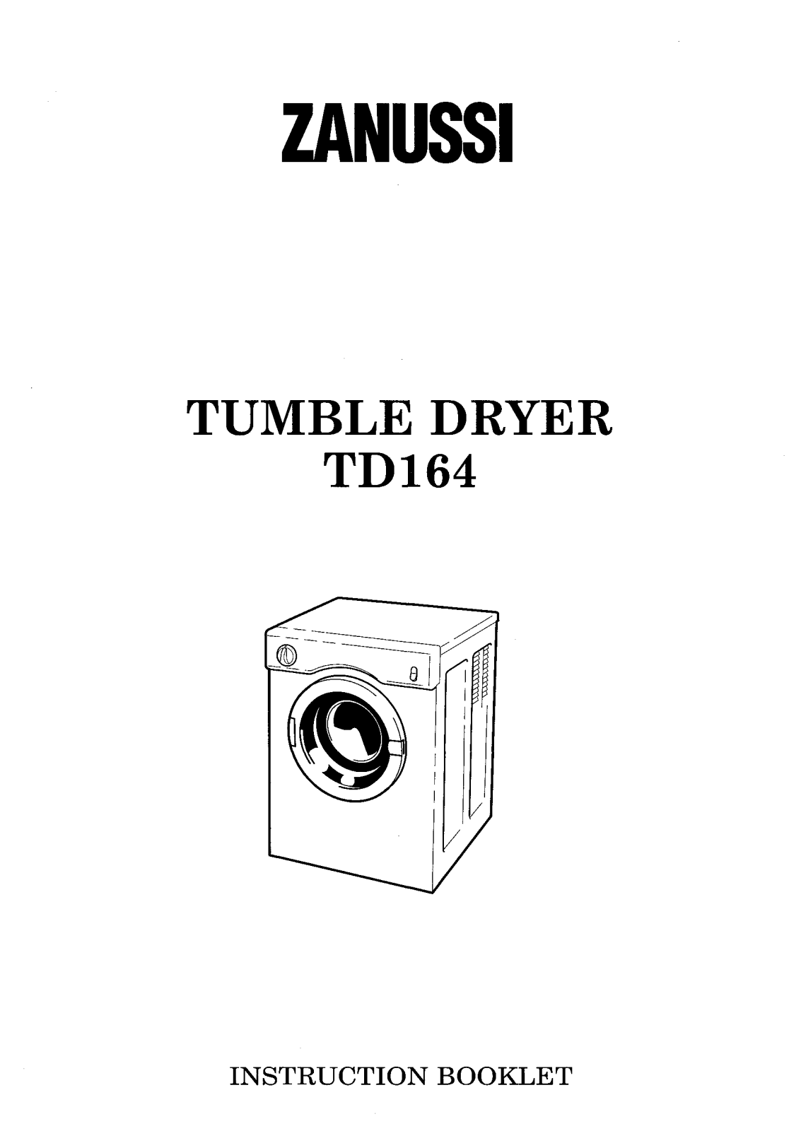 Zanussi TD164 User Manual