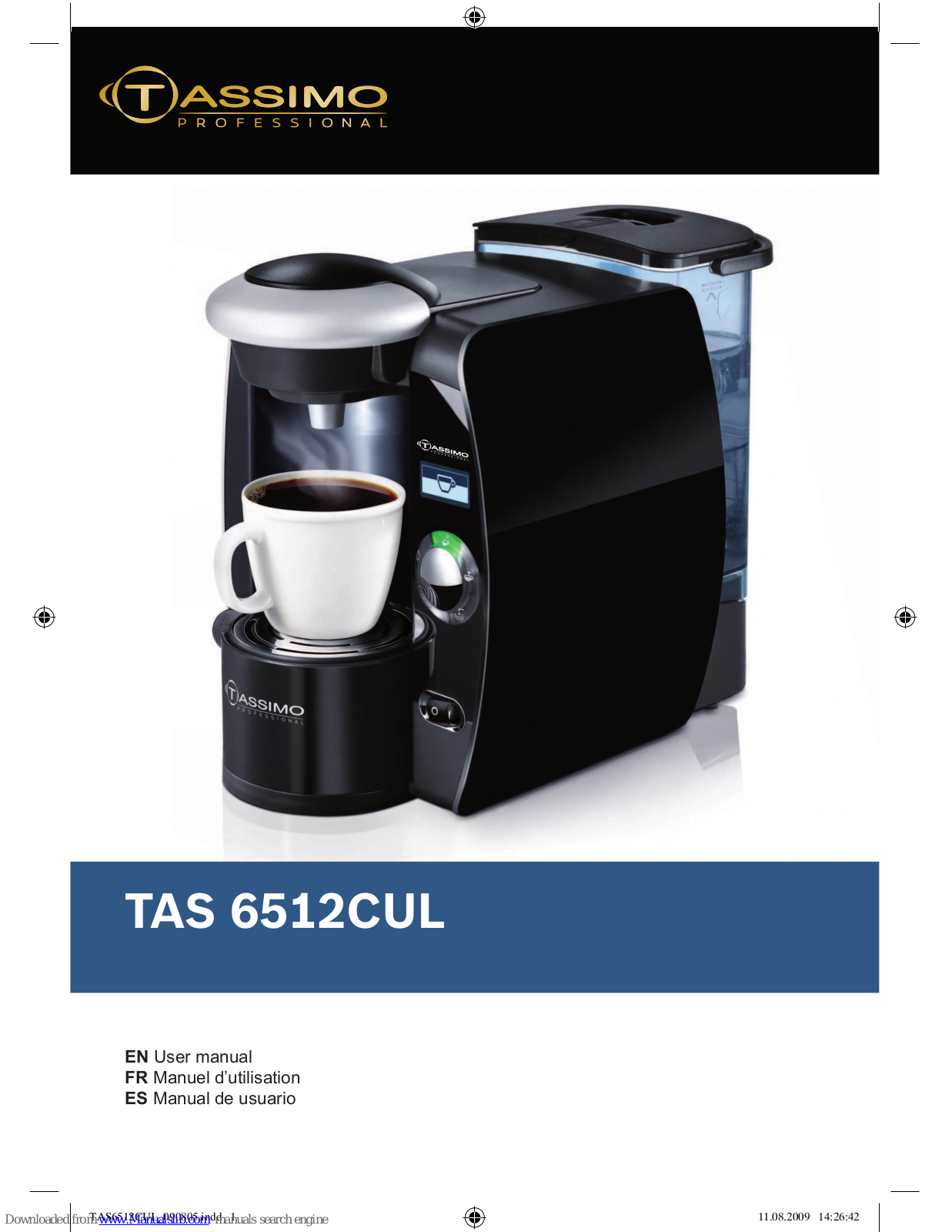 Bosch Tassimo Professional TAS6512CUL User Manual