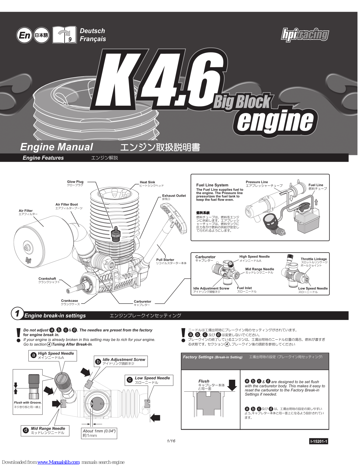 HPI Racing K 4.6 User Manual