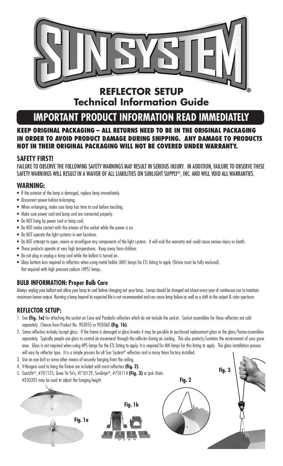 Sunlight Supply LEC  315 User Manual