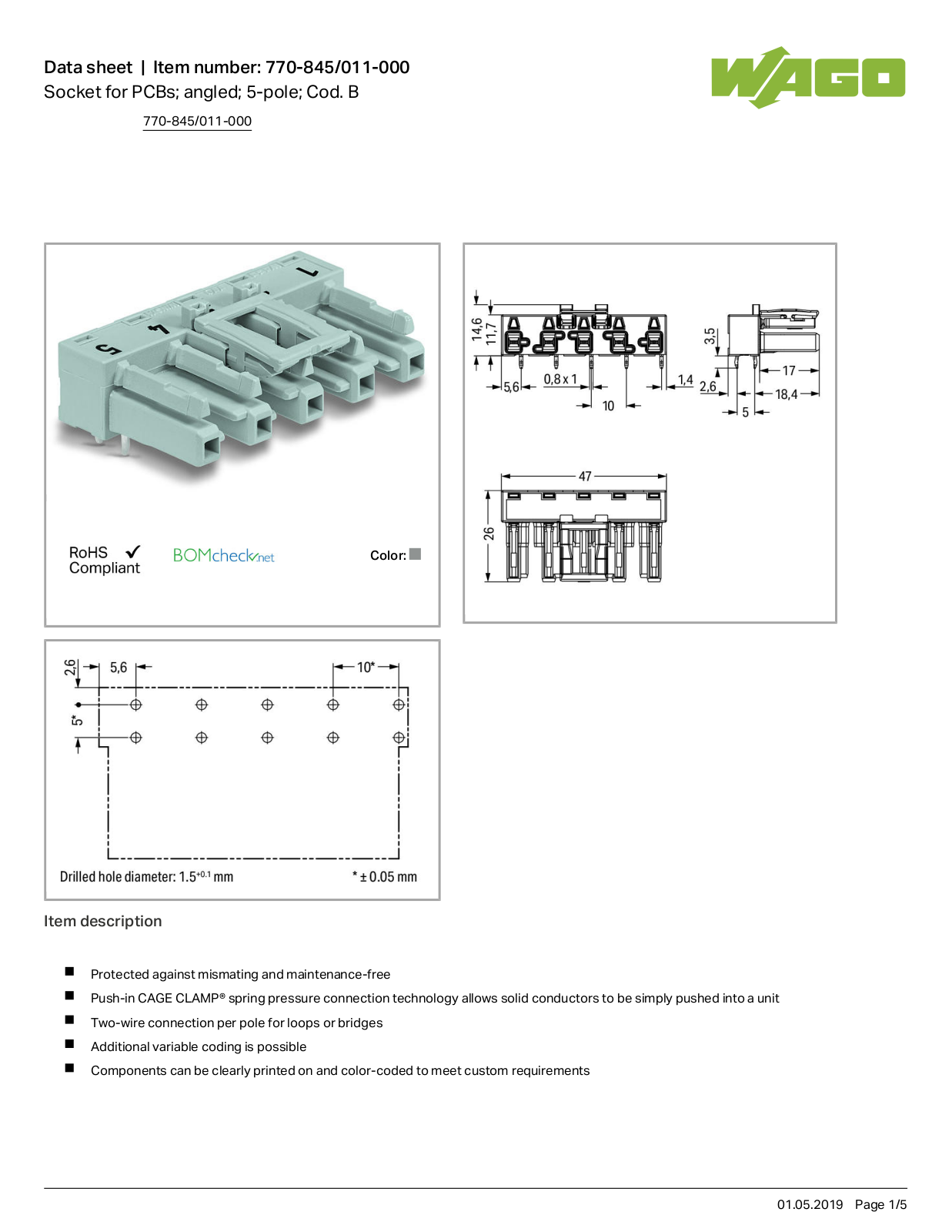 Wago 770-845/011-000 Data Sheet