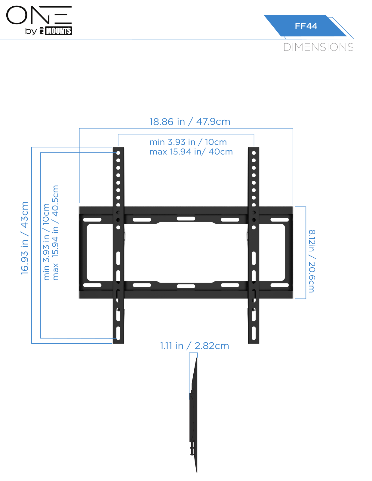 Promounts FFM1001 Dimensions - ManualMachine.com
