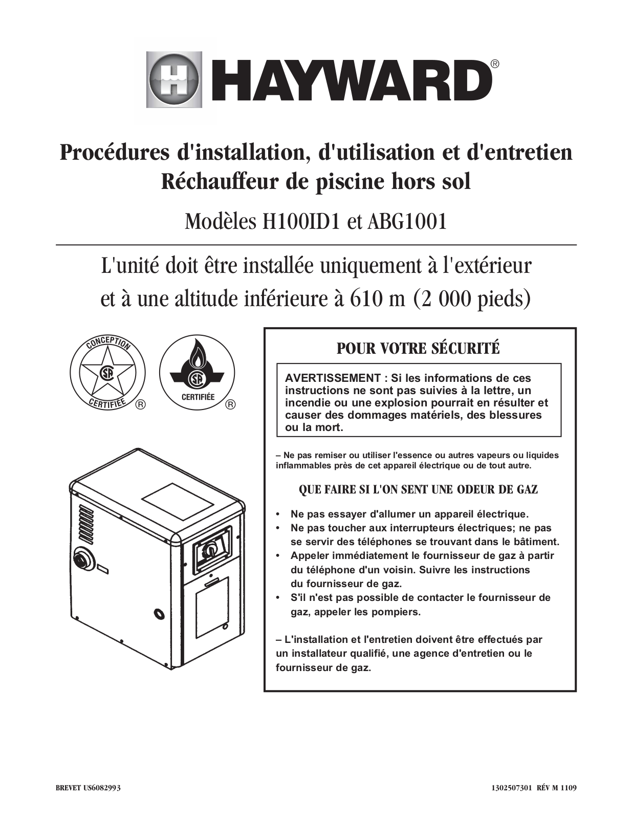 HAYWARD ABG1001 User Manual