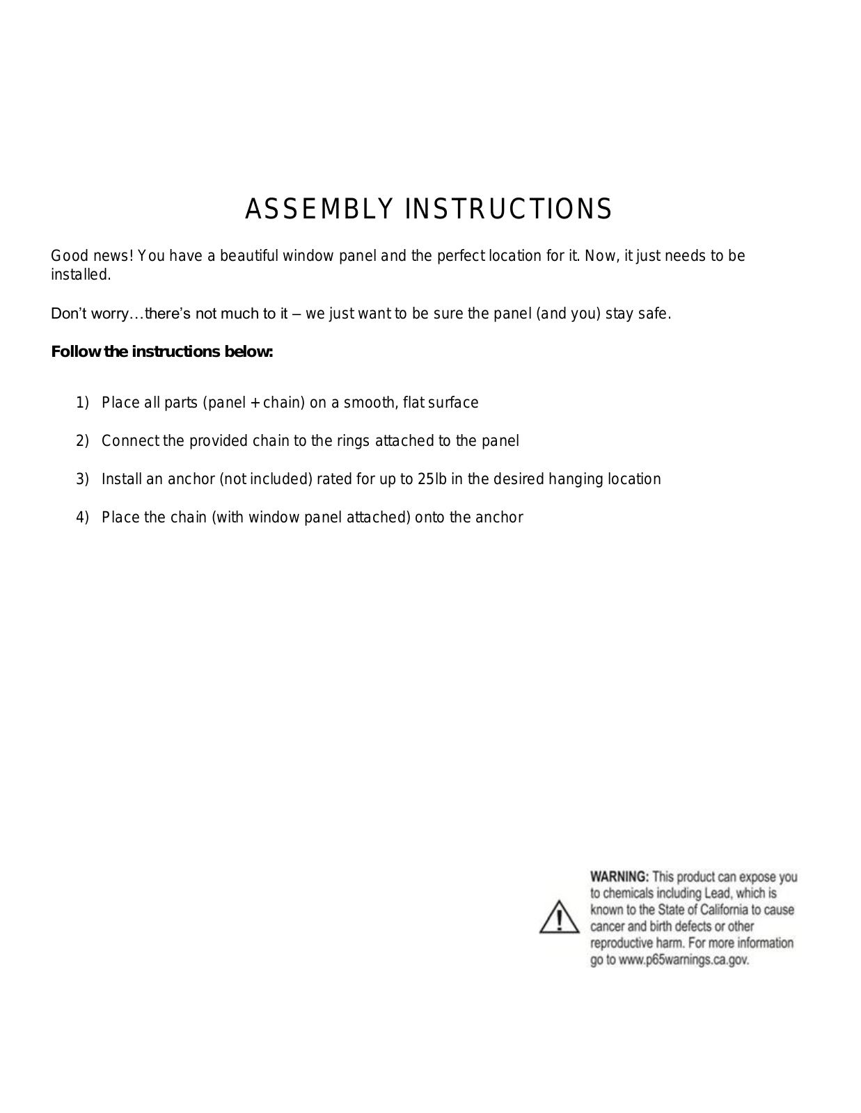 Loon Peak LNPK8967 Installation & Assembly - ManualMachine.com