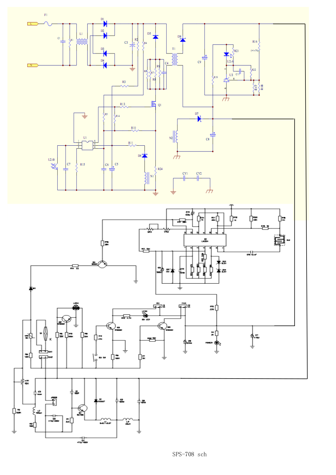 Vitek SPS-708 Circuit diagrams