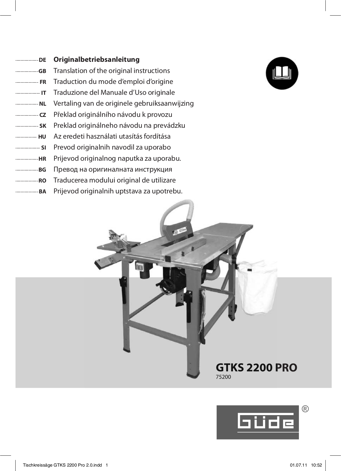 Güde gTKS 2200 PrO User Guide