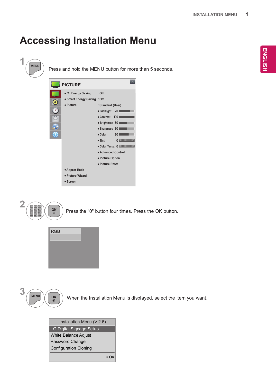 LG 84WS70BS-B INSTALLATION INSTRUCTIONS