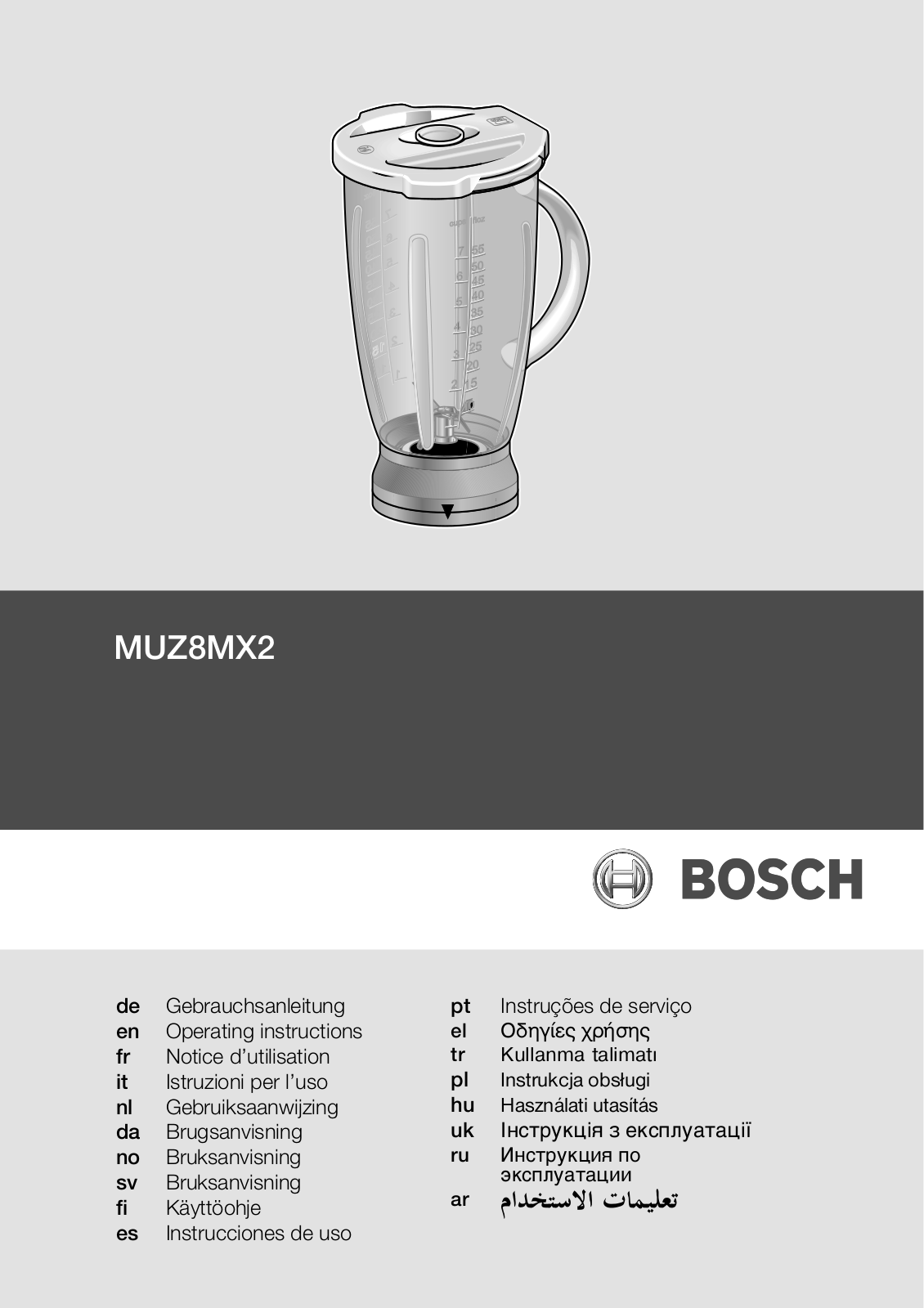 Bosch MUZ8MX2 User Manual