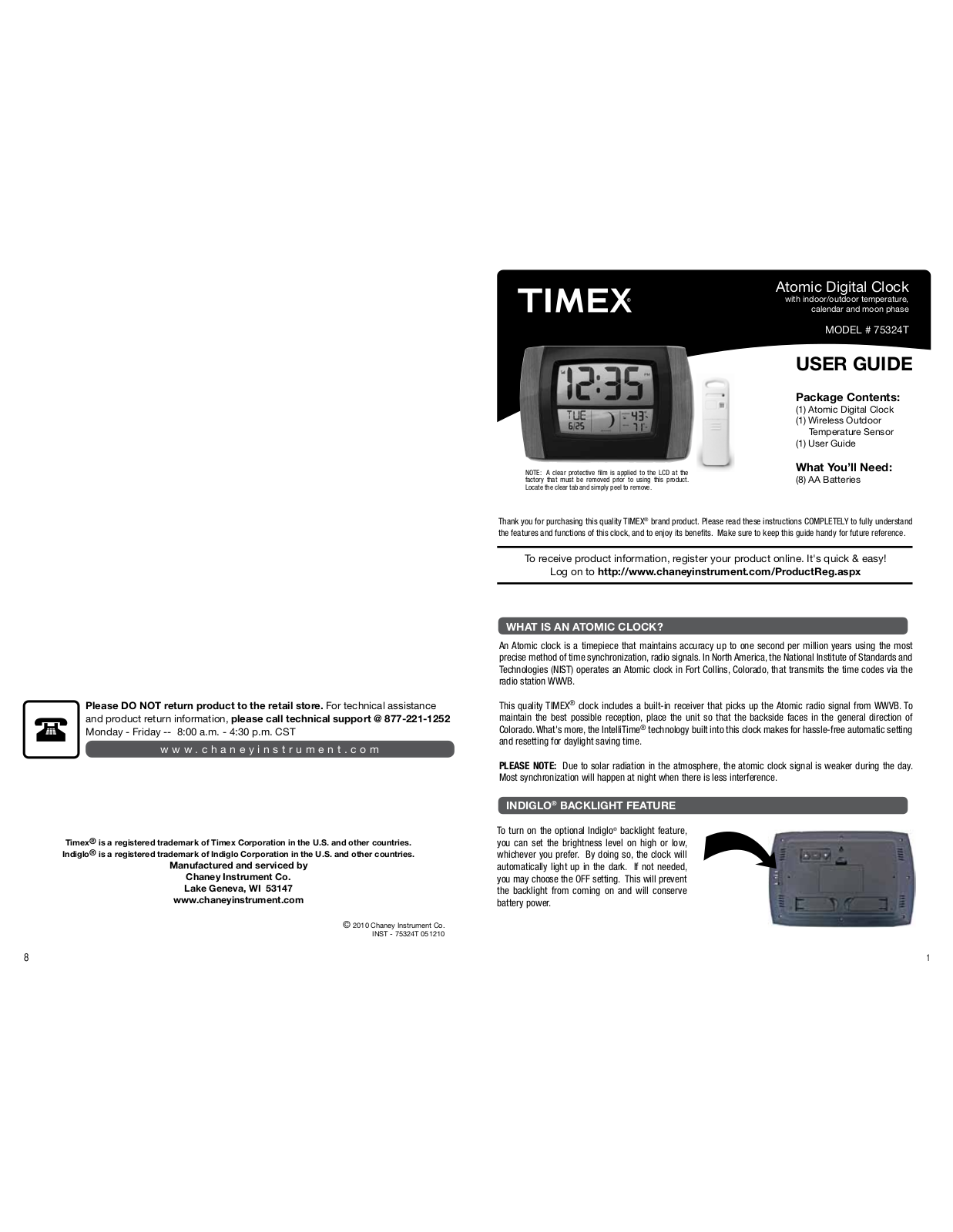 Timex 75324T User Manual