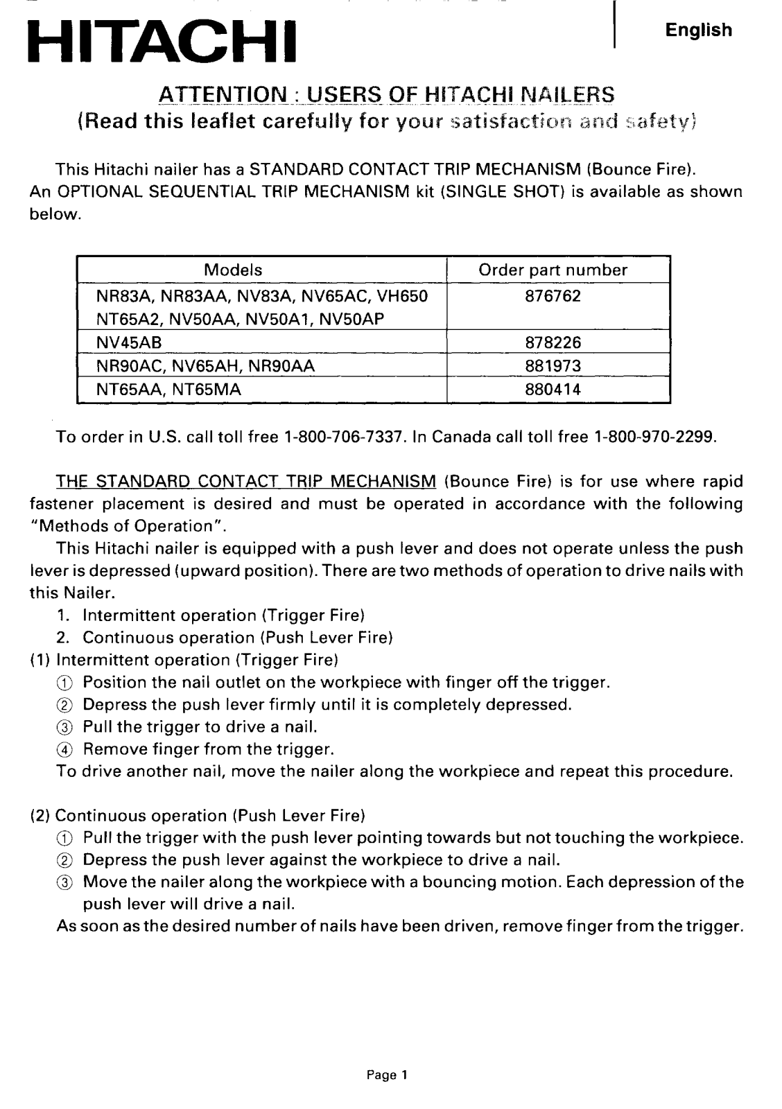 HITACHI NT 65A2 User guide