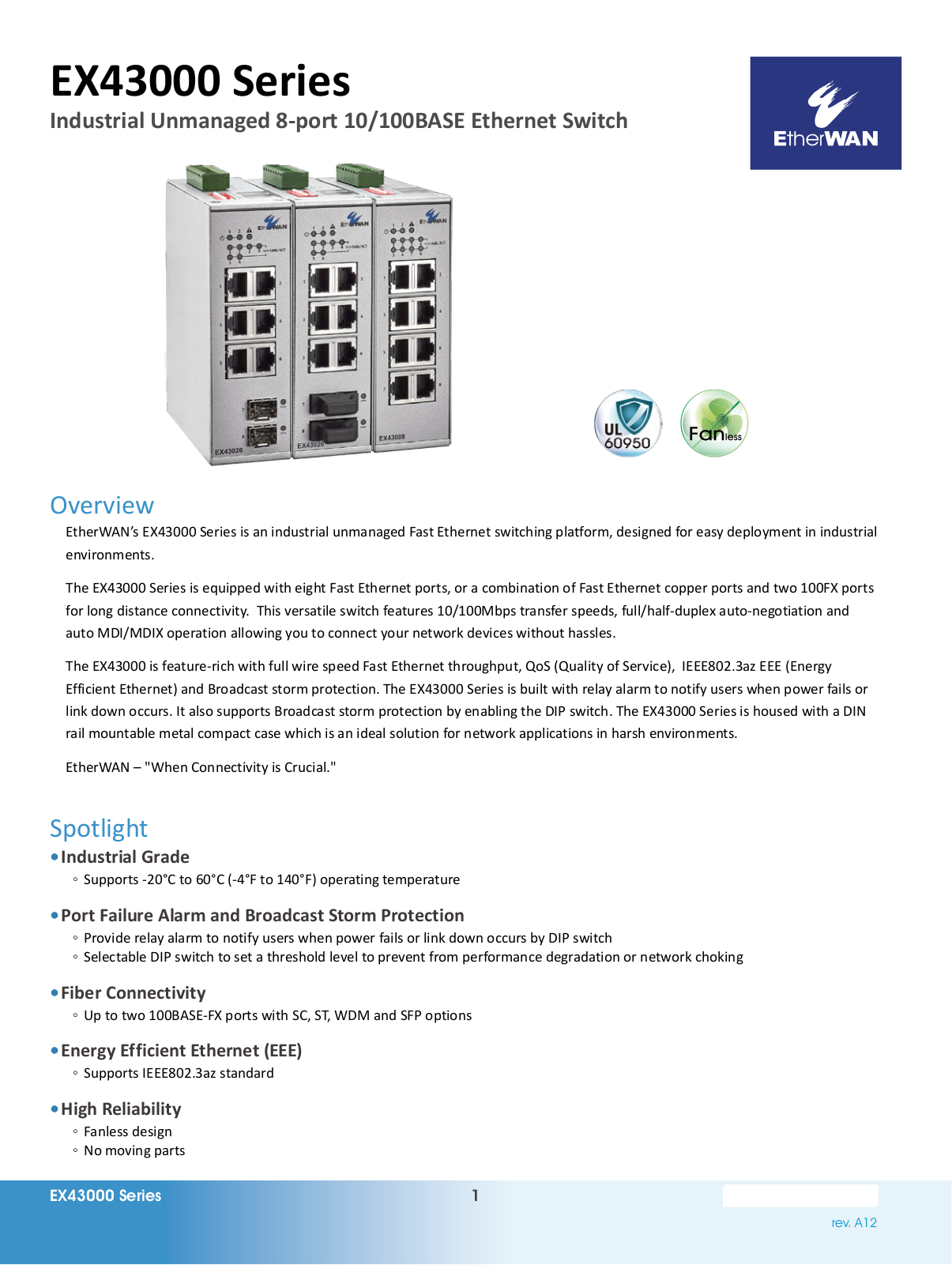 EtherWan EX43000 Series Data Sheet