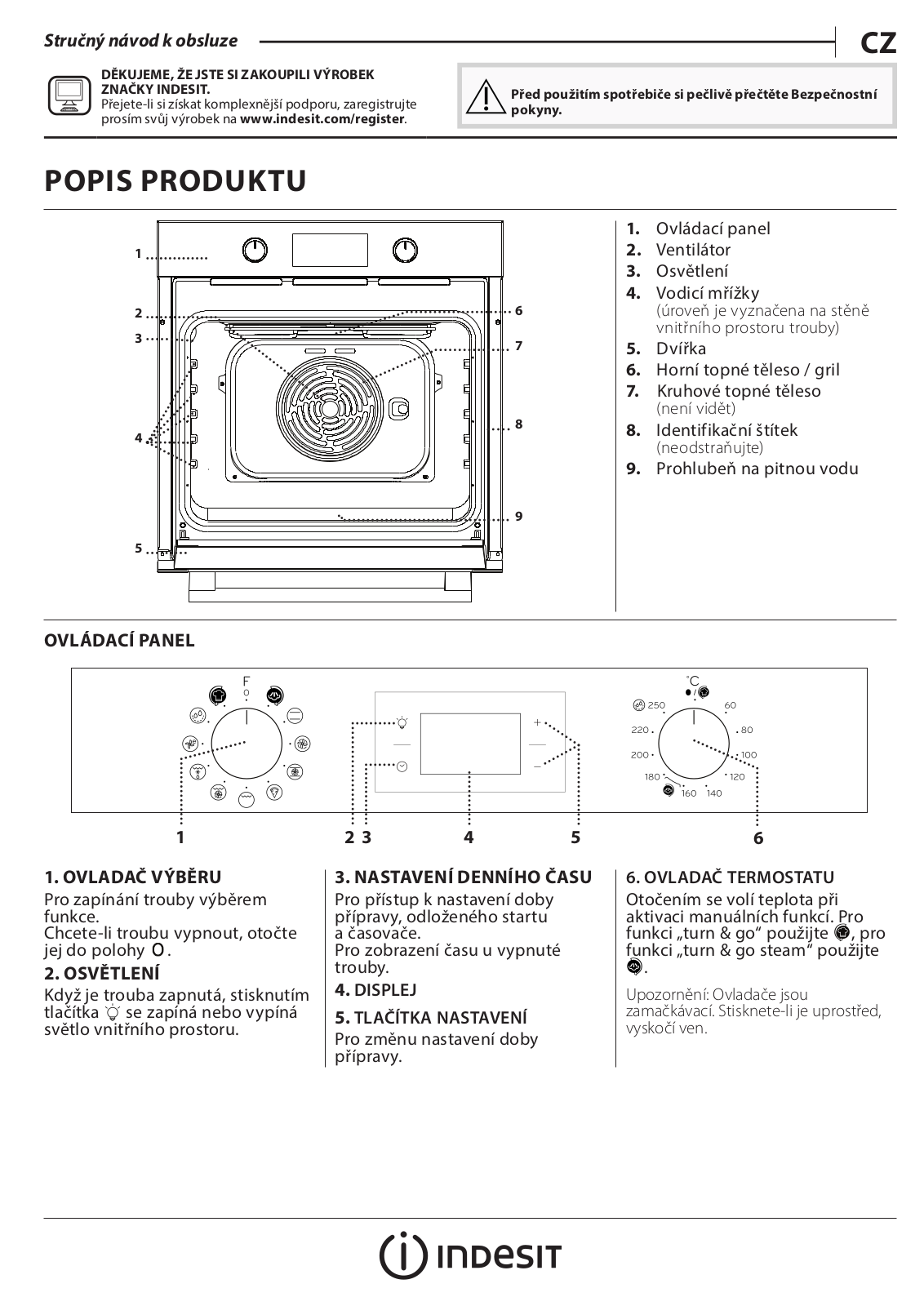 INDESIT IFWS 4841 JH BL Daily Reference Guide