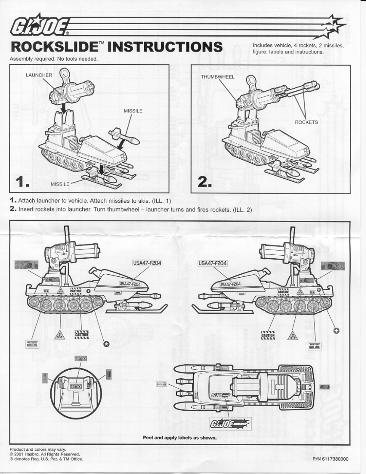 HASBRO GI Joe Rockslide User Manual