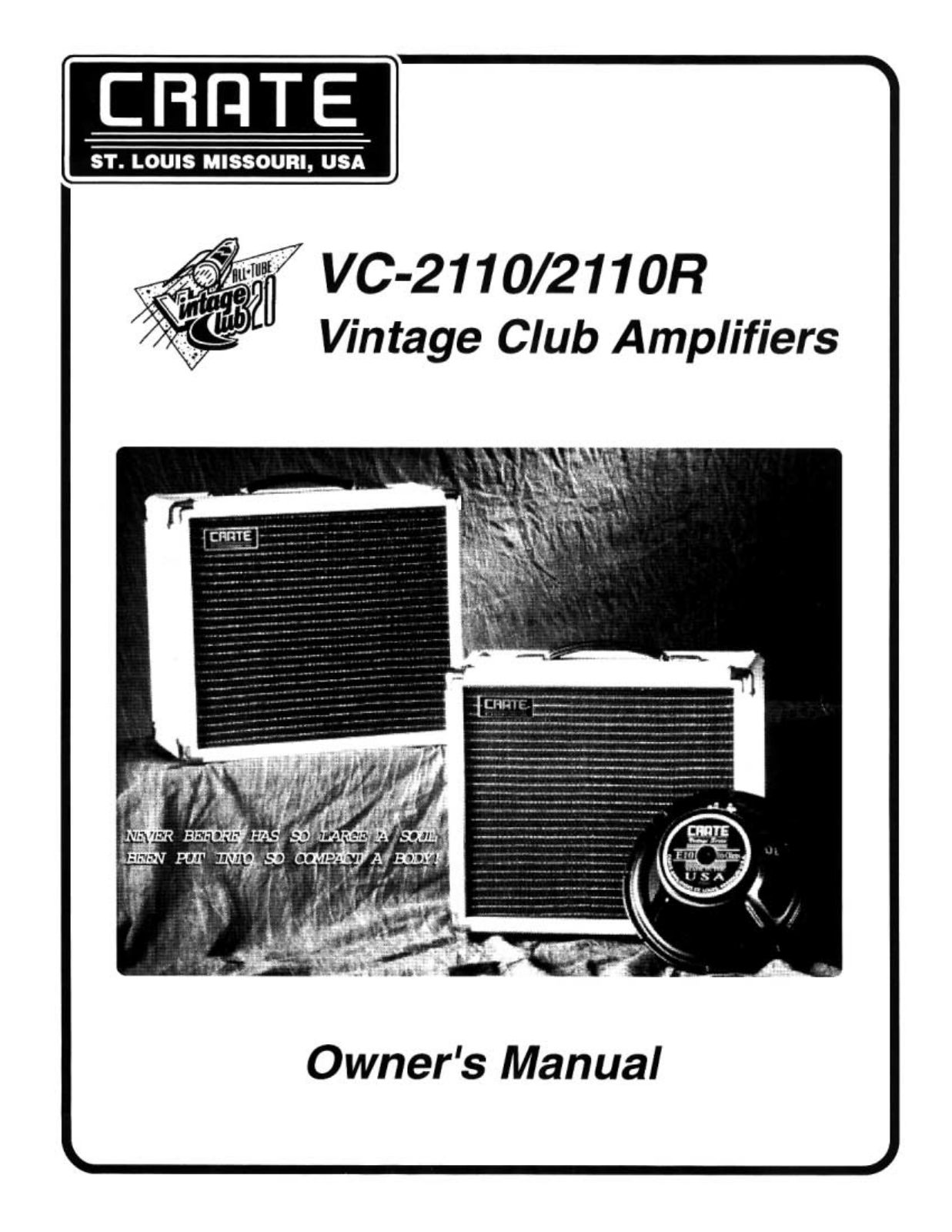 Crate VC2110R Owner's Manual