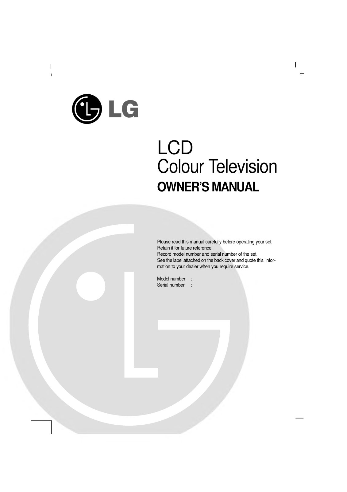 LG LT-15A15 User Manual