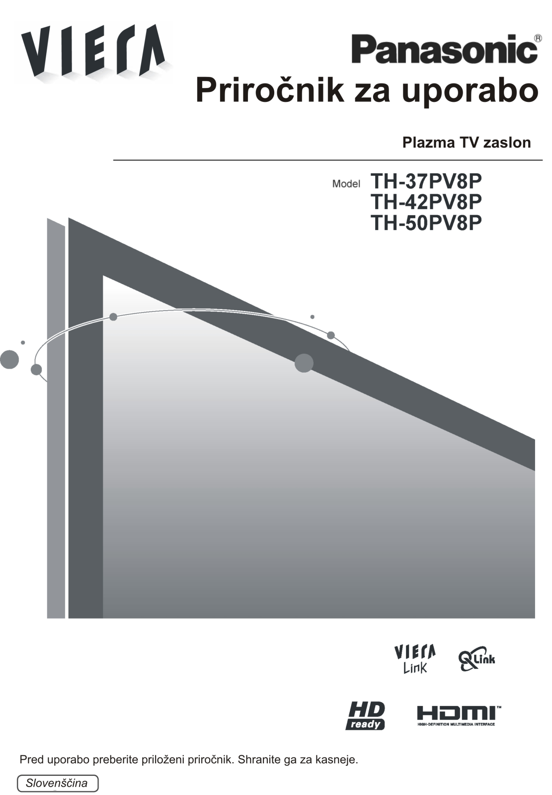 Panasonic TH-50PV8P, TH-37PV8P, TH-42PV8P User Manual