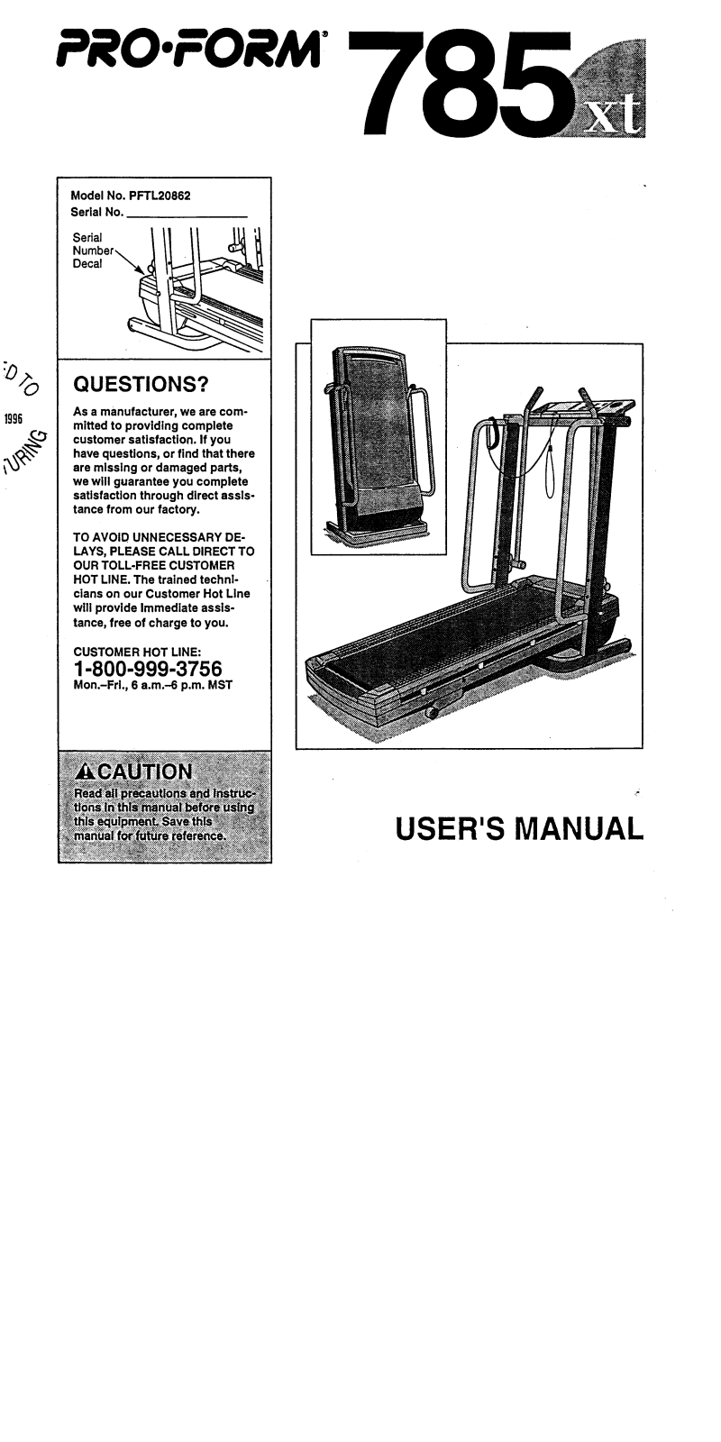 ProForm PFTL20862 User Manual