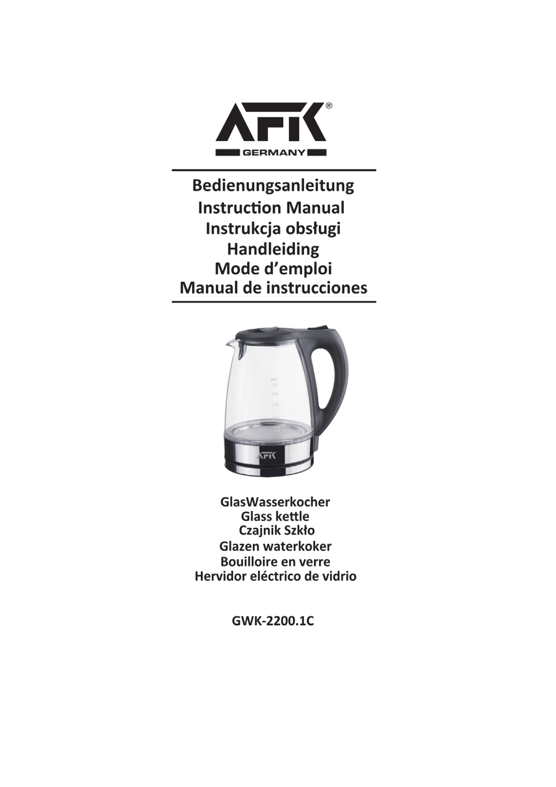 AFK GWK2200.1C Instruction Manual