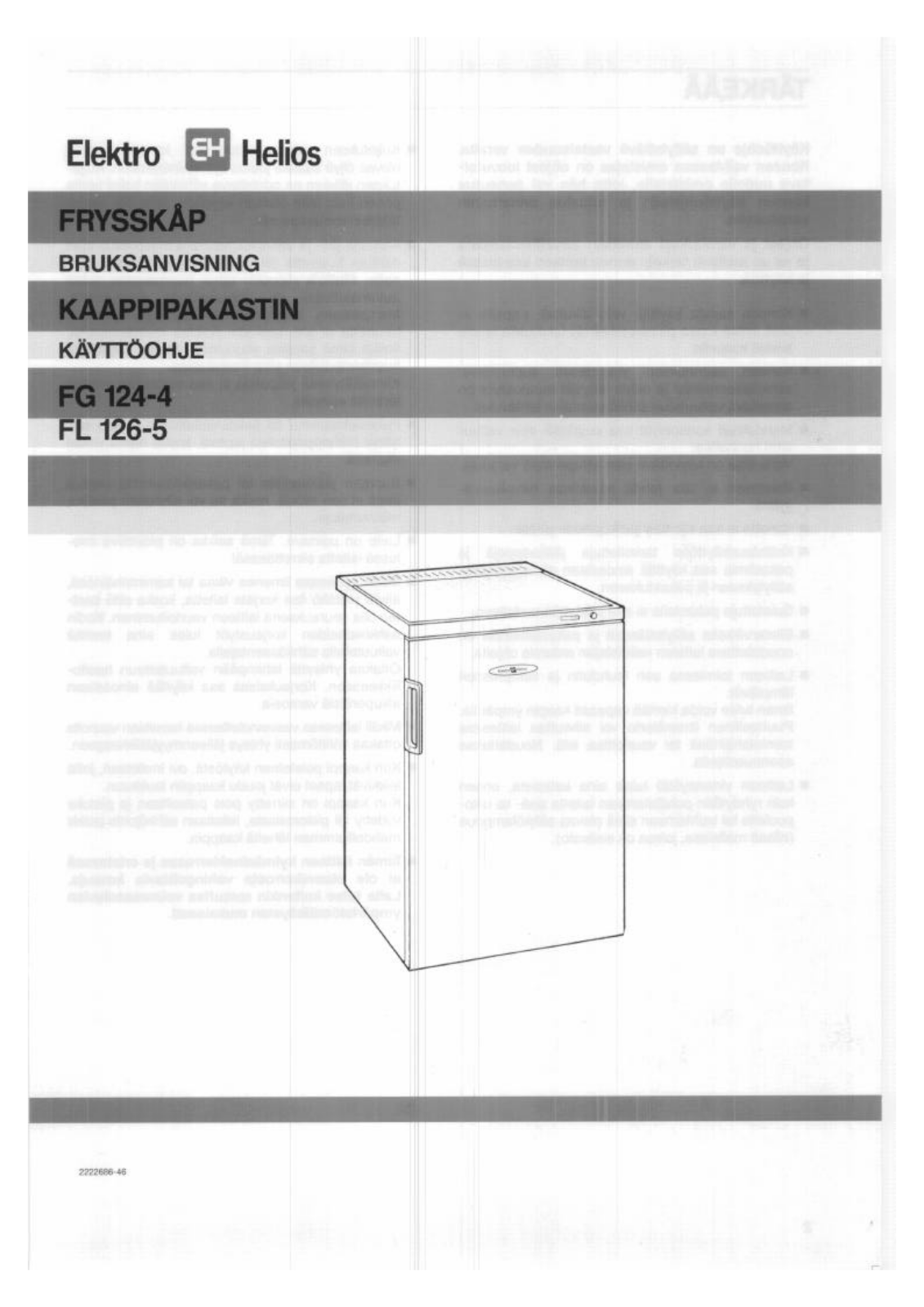 Elektro helios FG124-4, FG126-5 User Manual