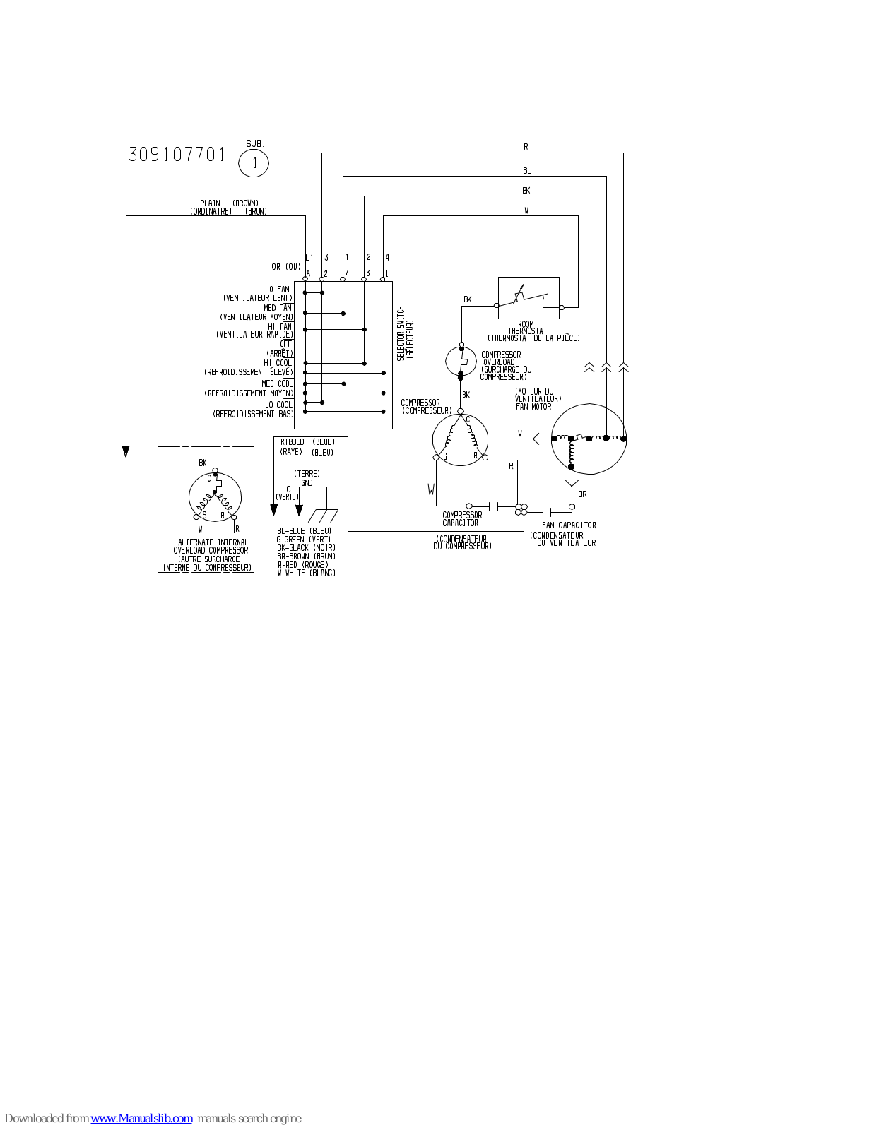 Frigidaire FAH126J2T2 Circuit Diagrams